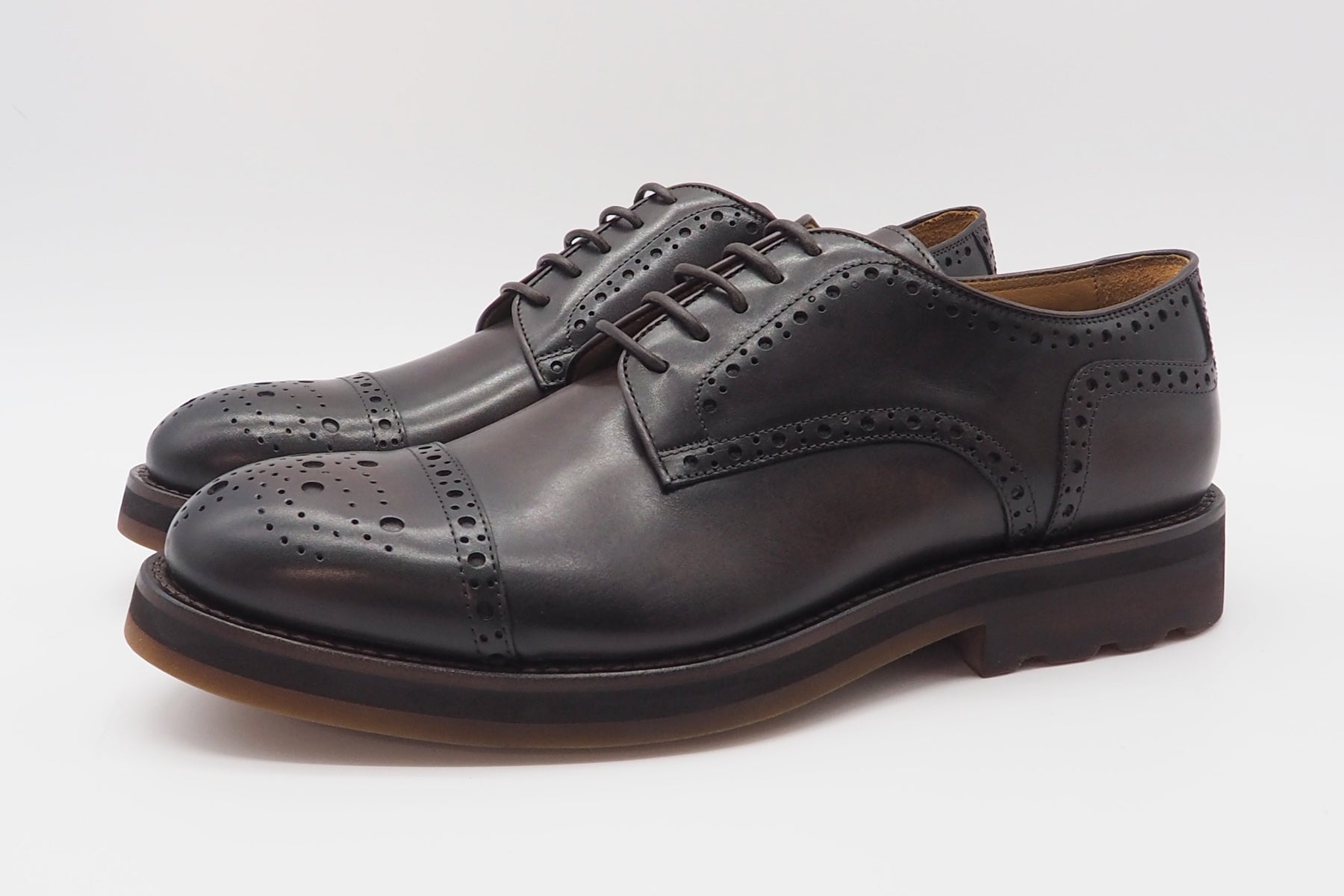 Herren Schnürschuh aus Glattleder in Braun Herren Klassik modern Corvari