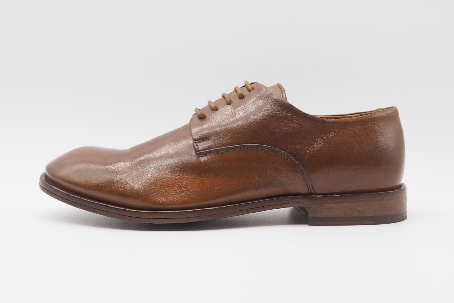 Herren Schnürschuh aus Glattleder in Cognac Herren Klassik modern Crispiniano