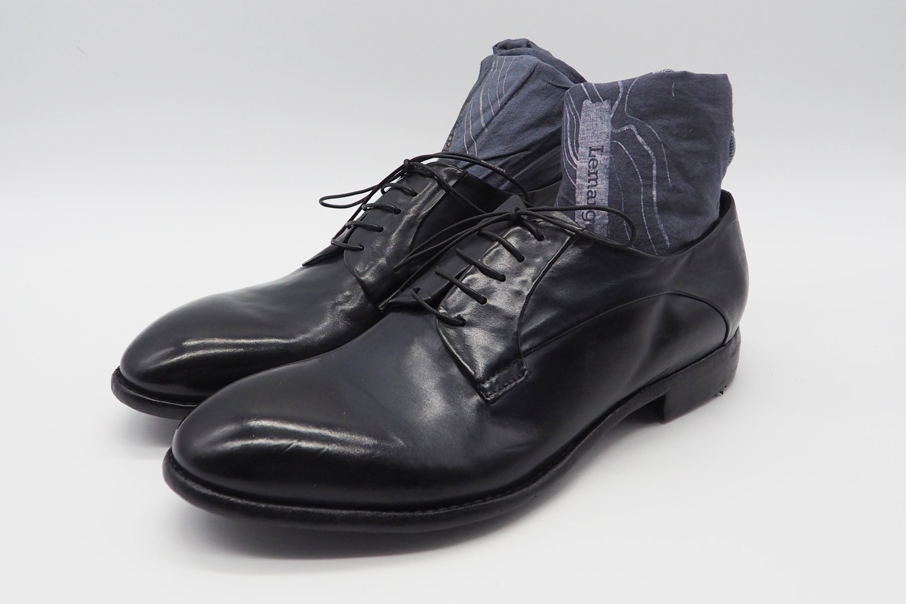 Herren Schnürschuh aus Glattleder in Dunkelblau - Ledersohle Herren Klassik modern Lemargo