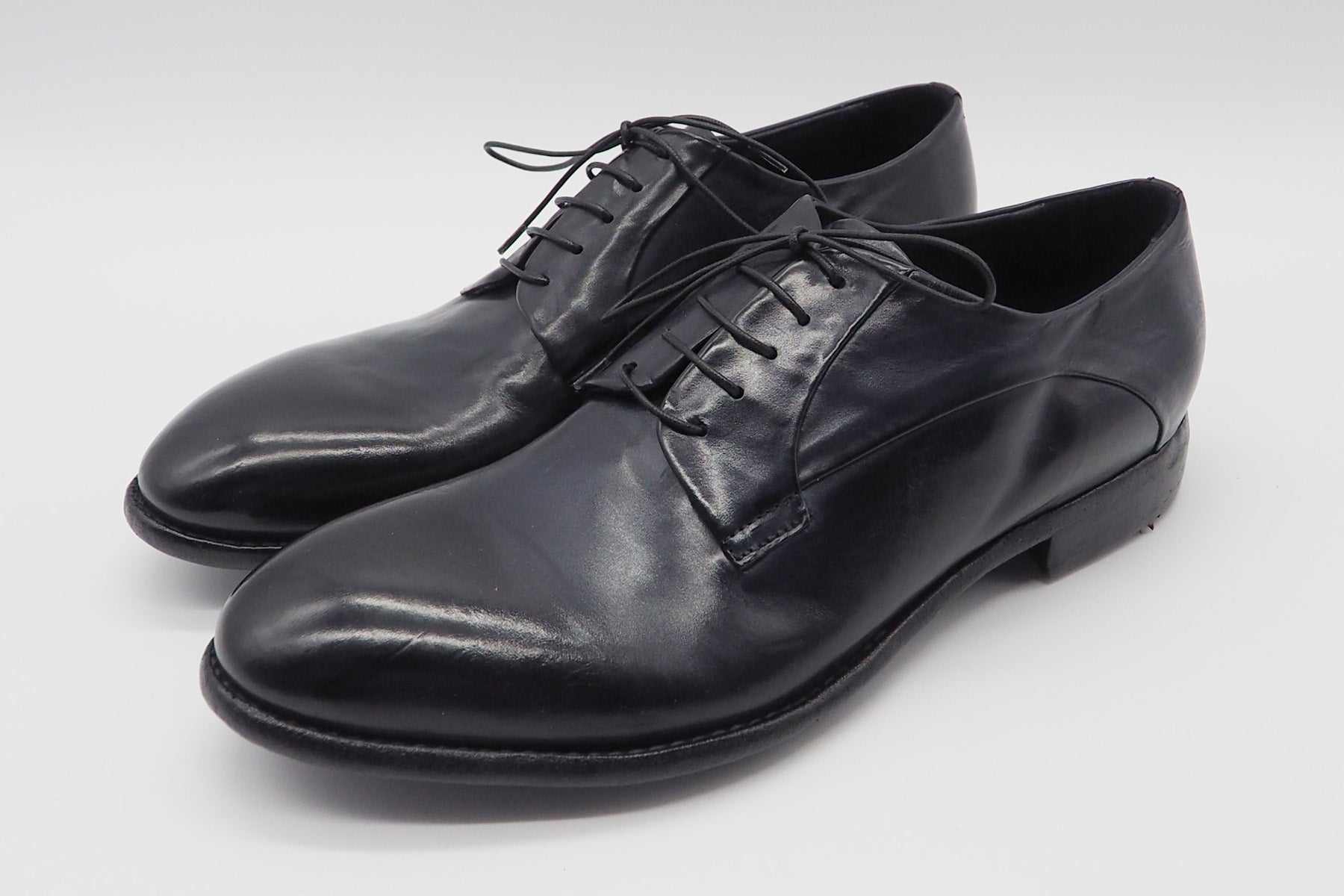 Herren Schnürschuh aus Glattleder in Dunkelblau - Ledersohle Herren Klassik modern Lemargo