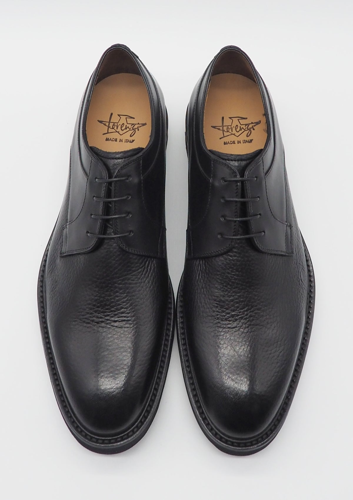 Herren Schnürschuh aus Hirschleder in Schwarz Herren Klassik modern Lorenzi