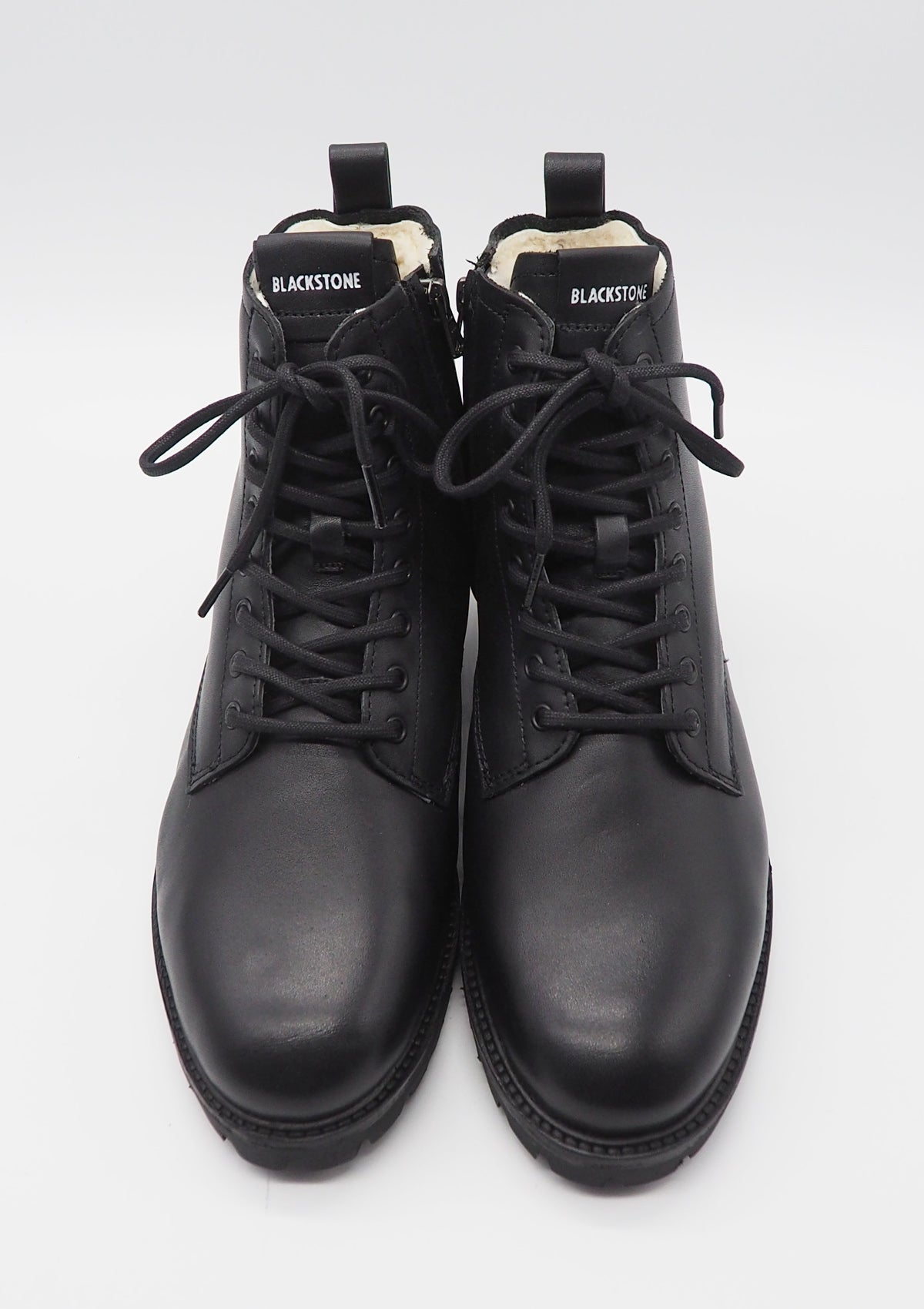 Herren Schnürstiefelette aus Leder in Schwarz - Innenfutter Schaffell Herren Stiefeletten Blackstone