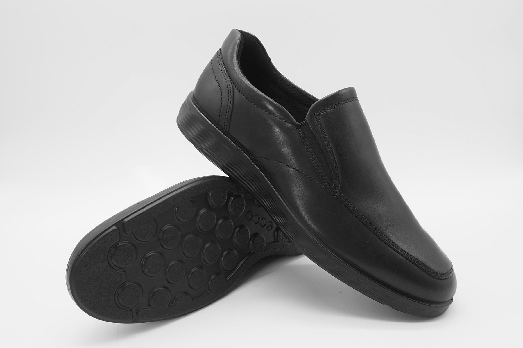 Herren Slipper aus Glattleder in Schwarz - S Lite Hybrid Herren Slipper & Mokassin Ecco