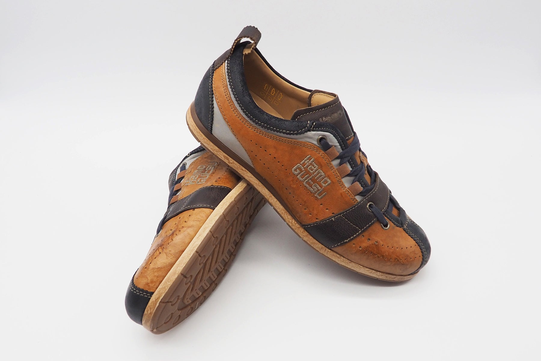 Herren Sneaker aus Glattleder in Braunkombination Herren Sneaker Kamo Gutsu