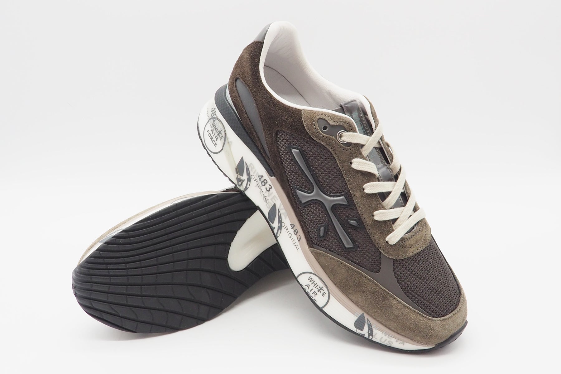 Herren Sneaker aus Veloursleder & Mesh in Grau Herren Sneaker Premiata