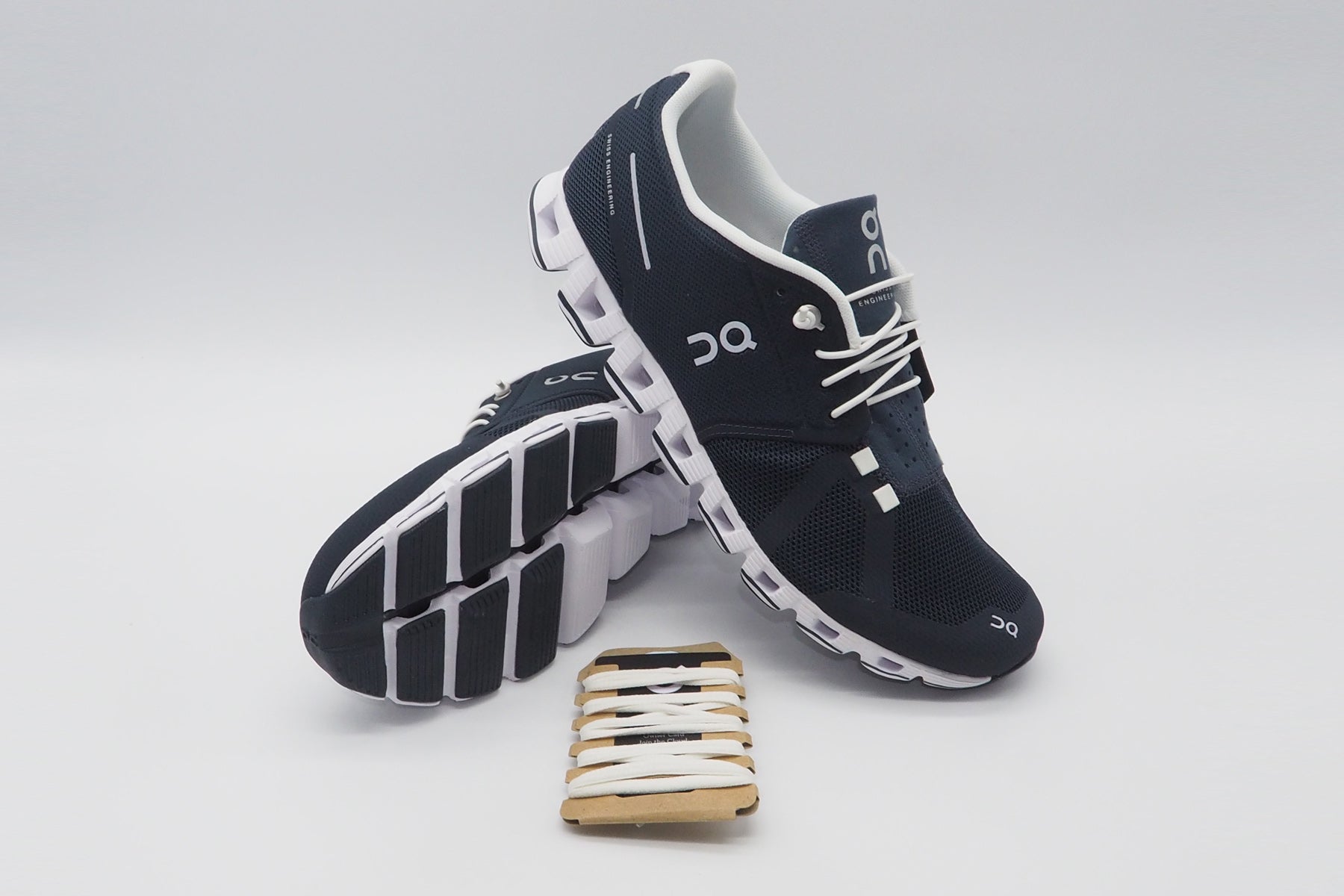 Herren Sneaker "Cloud" aus Mesh in Navy/White Herren Sneakers Leder On