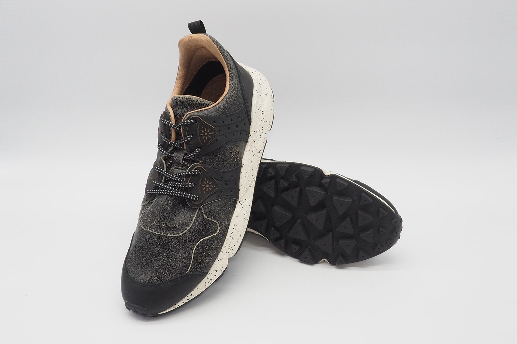 Herren Sneaker mit trendigem Style in used Look - Nachhaltig Herren Sneakers Leder Flower Mountain