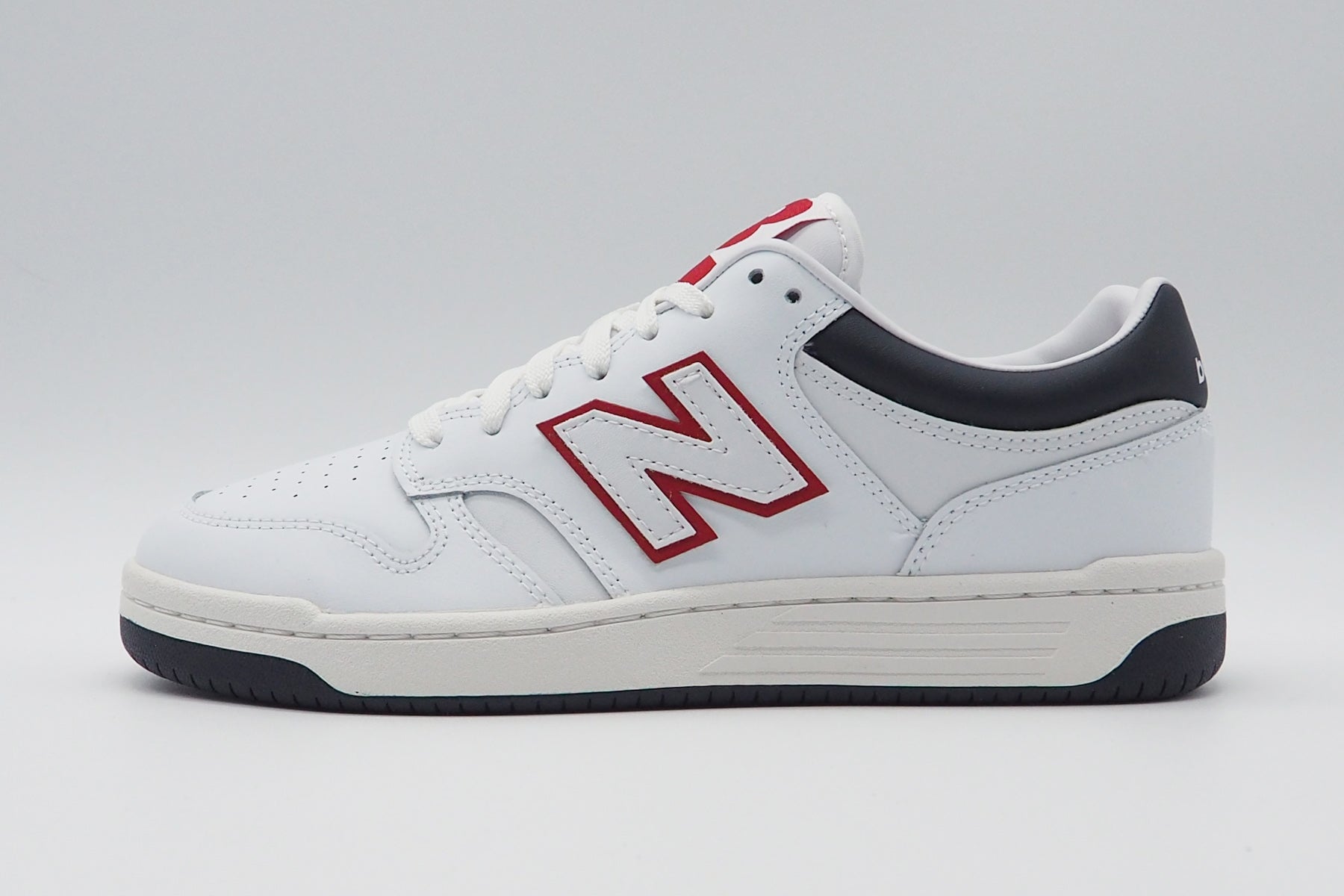 Herren Sneaker "Sport Style" BB480LWG aus Leder in Weiß, Rot & Dunkelblau Herren Sneaker New Balance