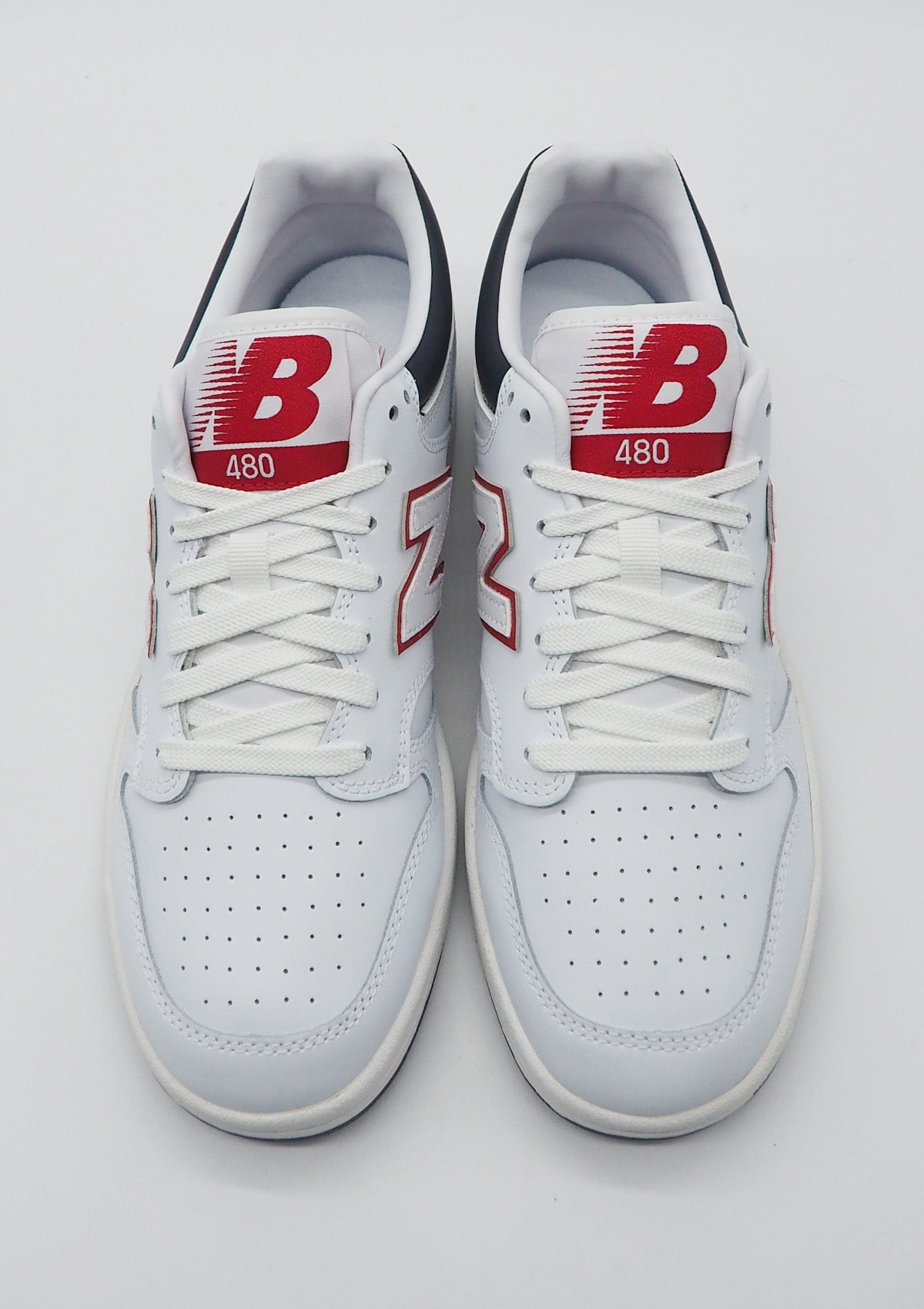 Herren Sneaker "Sport Style" BB480LWG aus Leder in Weiß, Rot & Dunkelblau Herren Sneaker New Balance