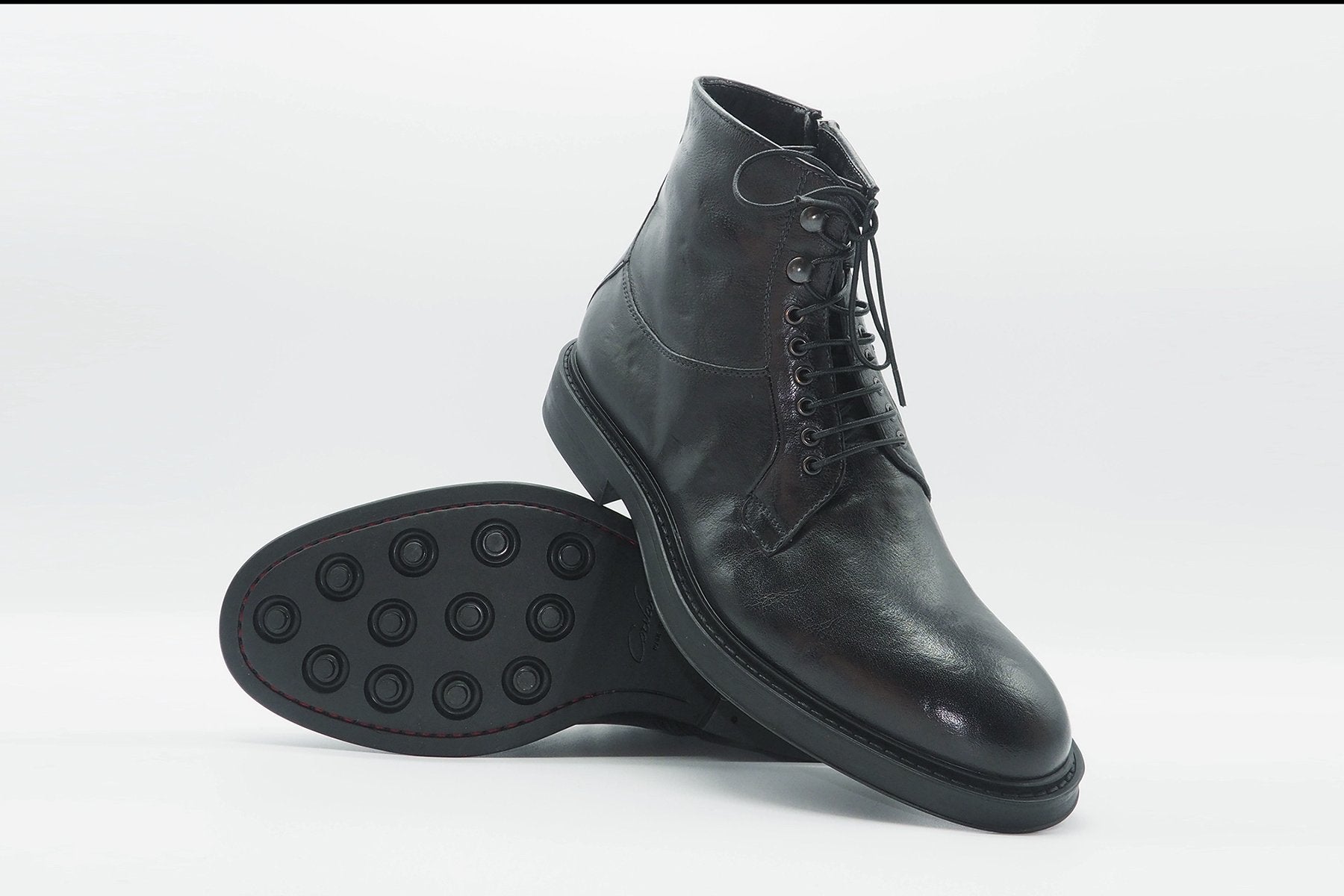 Herren Stiefeletten aus Leder in Schwarz mit Reissverschluss Herren Stiefeletten Corvari