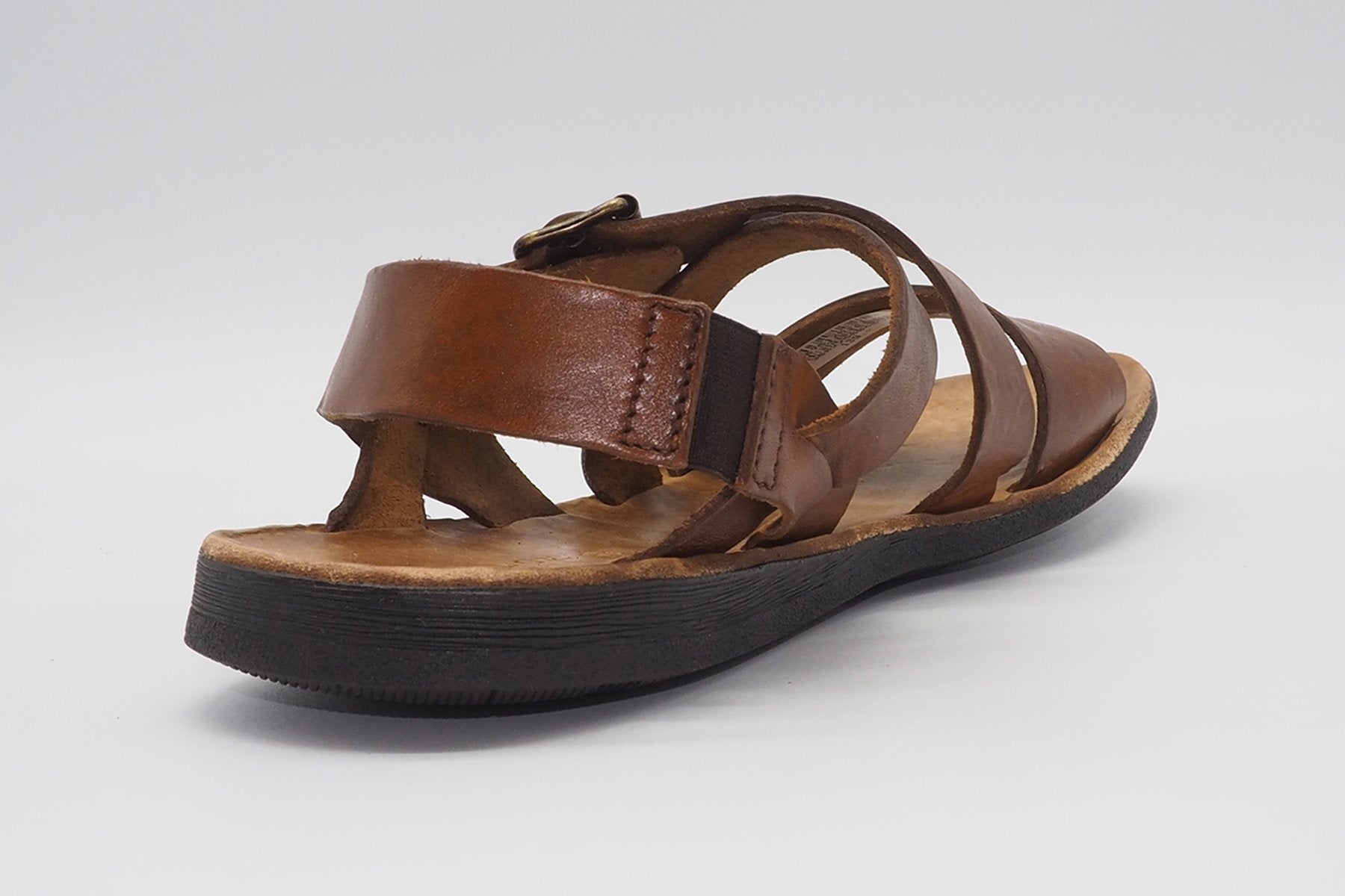 Herrensandale mit schlichter Querbandage in Hellbraun Herren Sommer Brador