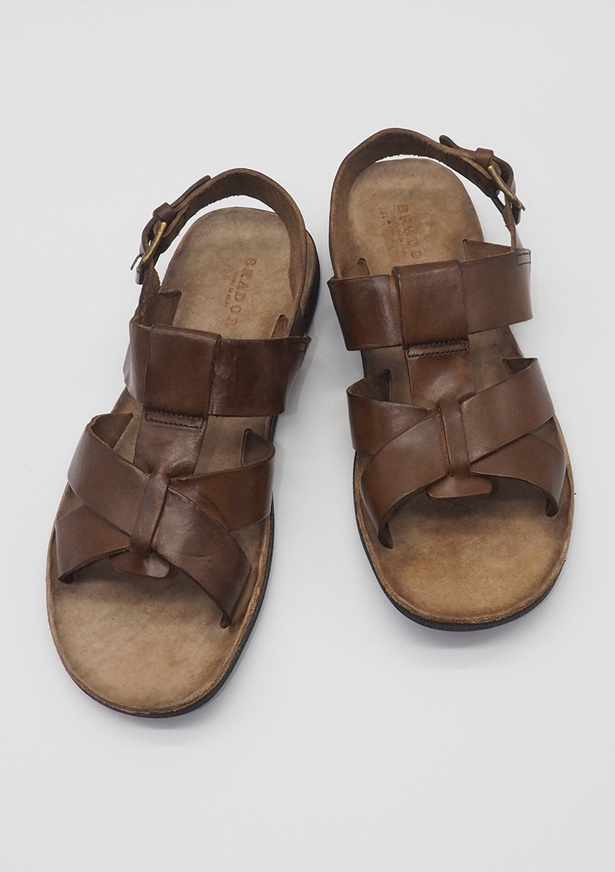 Herrensandale mit sportlich-elegantem Stil in Mittelbraun Herren Sommer Brador