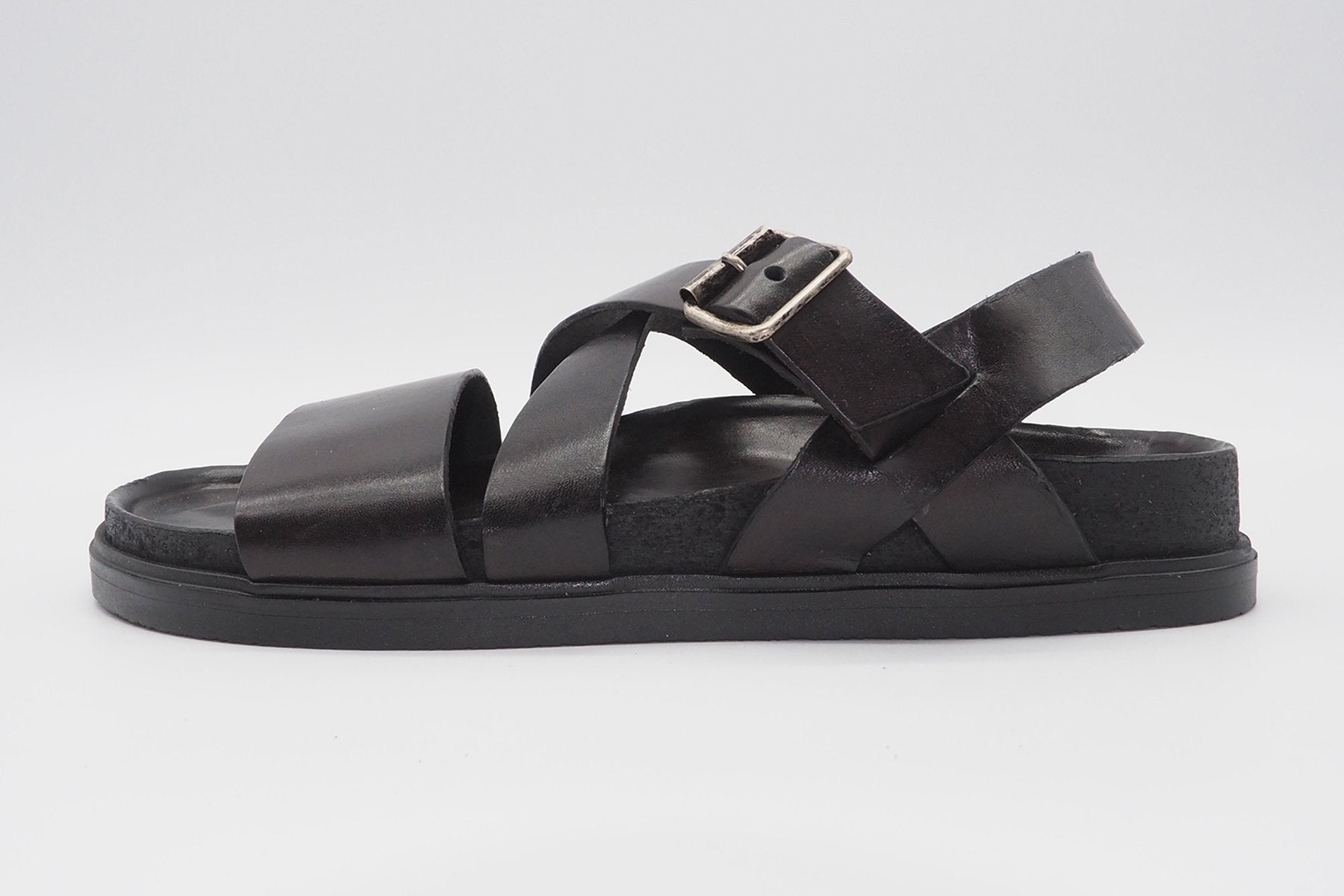 Herrensandale mit verstellbaren Ristriemen in Espressobraun Herren Sommer Brador