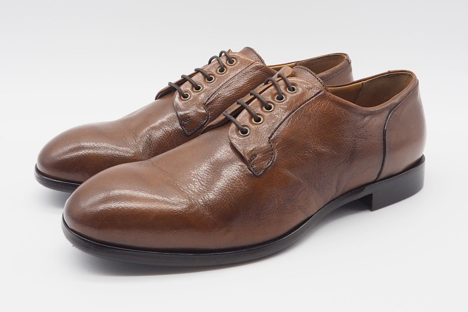 Lässige Herren Schnürschuh aus Büffelleder in Cognac Herren Klassik modern Crispiniano