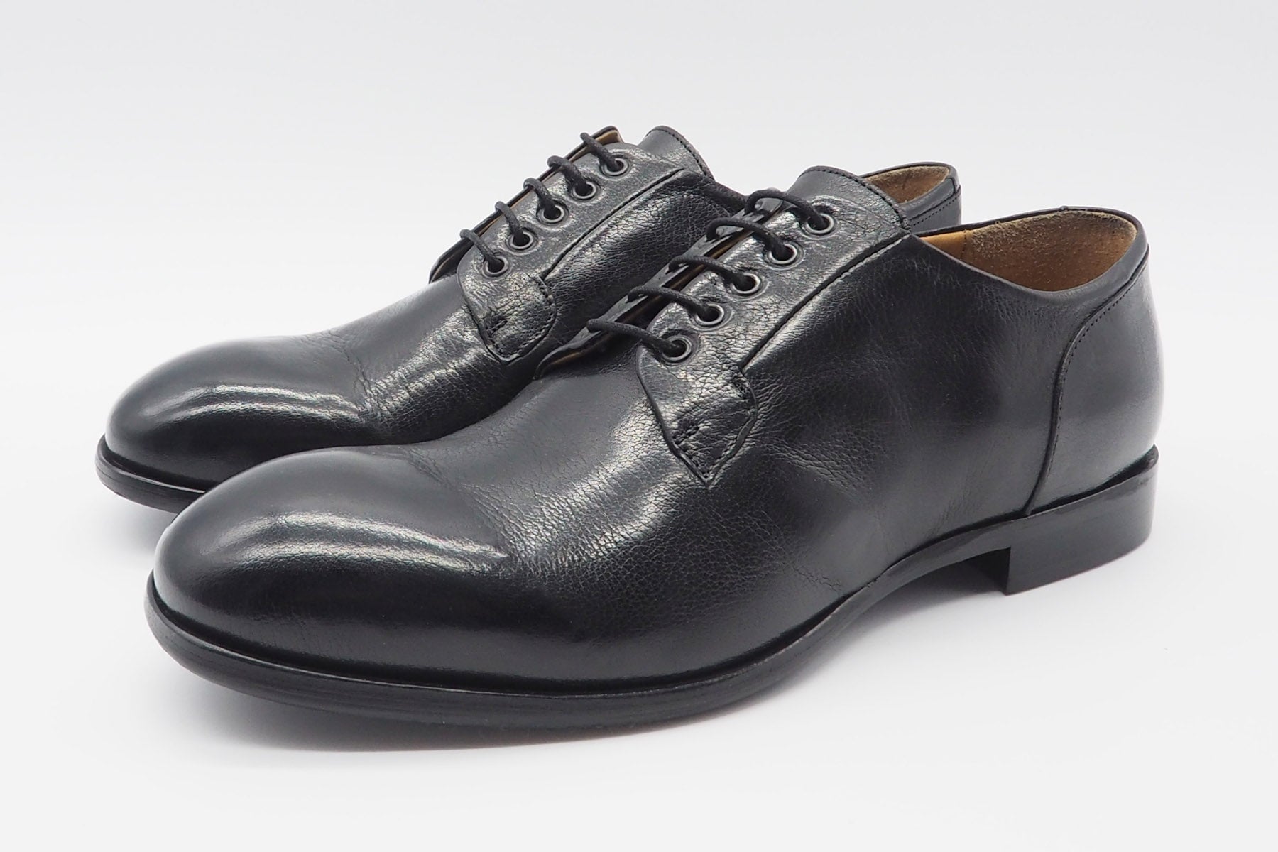 Lässige Herren Schnürschuh aus Büffelleder in Schwarz Herren Klassik modern Crispiniano