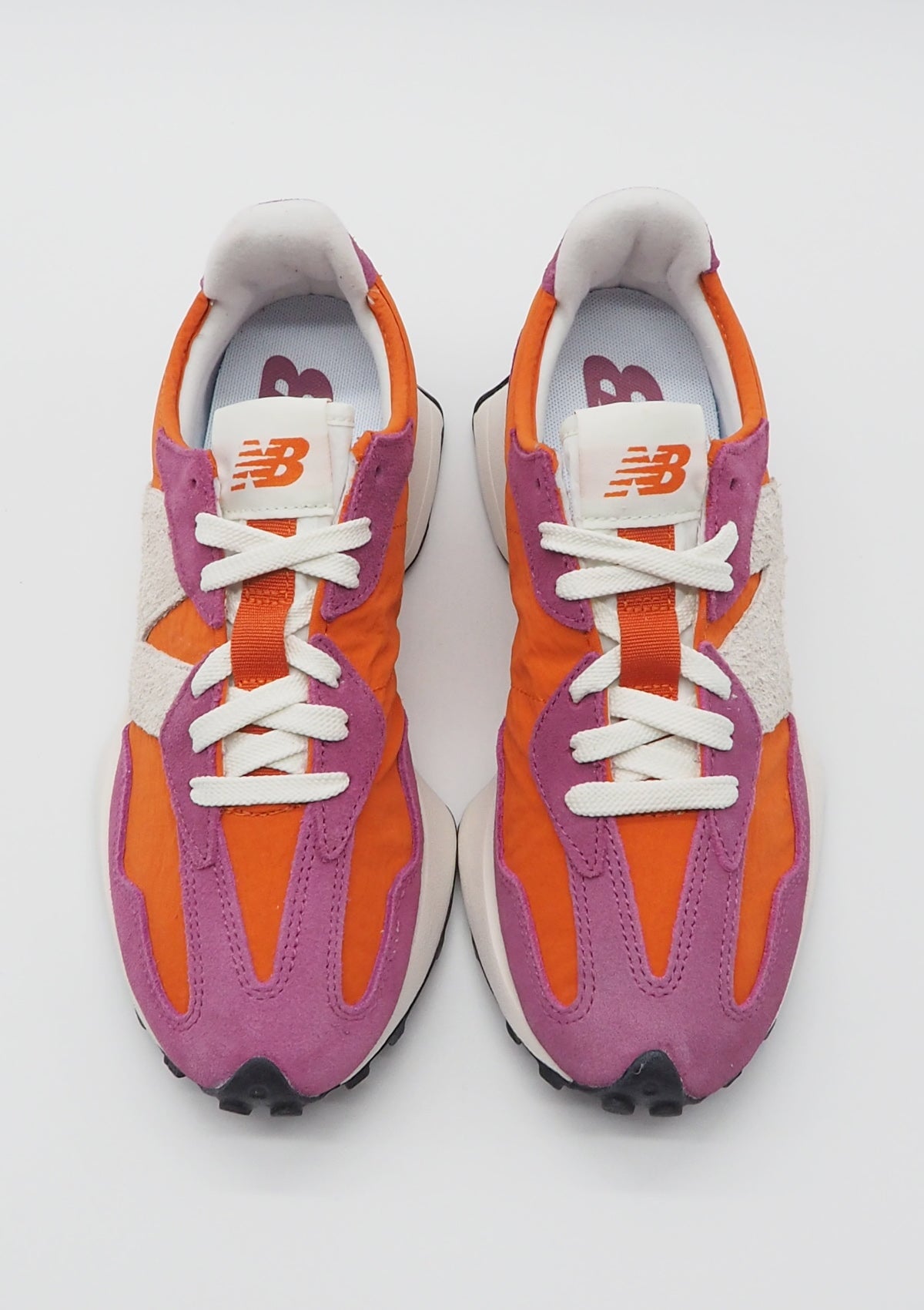 Moderner Damen Sneaker "WS327UP" aus Mesh & Veloursleder in Orange & Lila Damen Sneaker New Balance