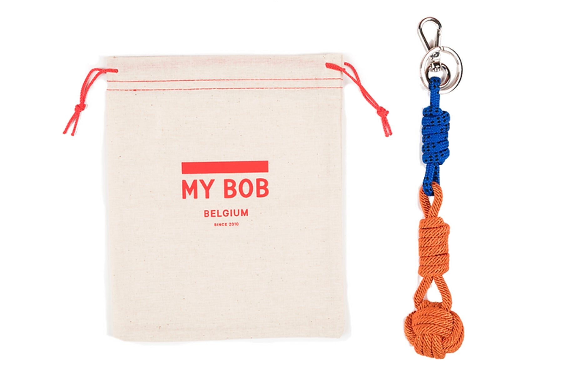 Schlüssel- & Taschenanhänger - SAILOR Knot in Orange & Royalblau Accessoires Schlüssel- & Taschenanhänger My Bob