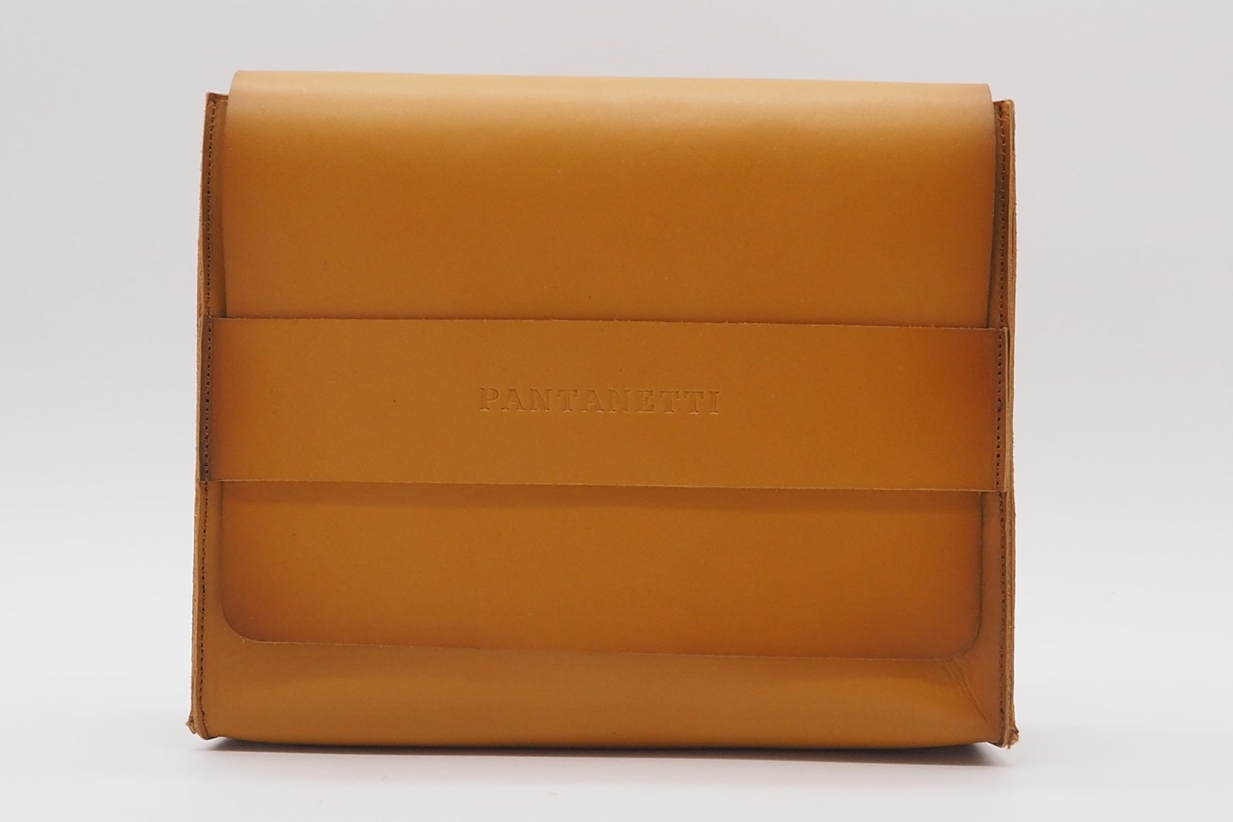 Schuhpflegeset in Clutchbag aus Leder in Gelb Tasche Clutches Pantanetti