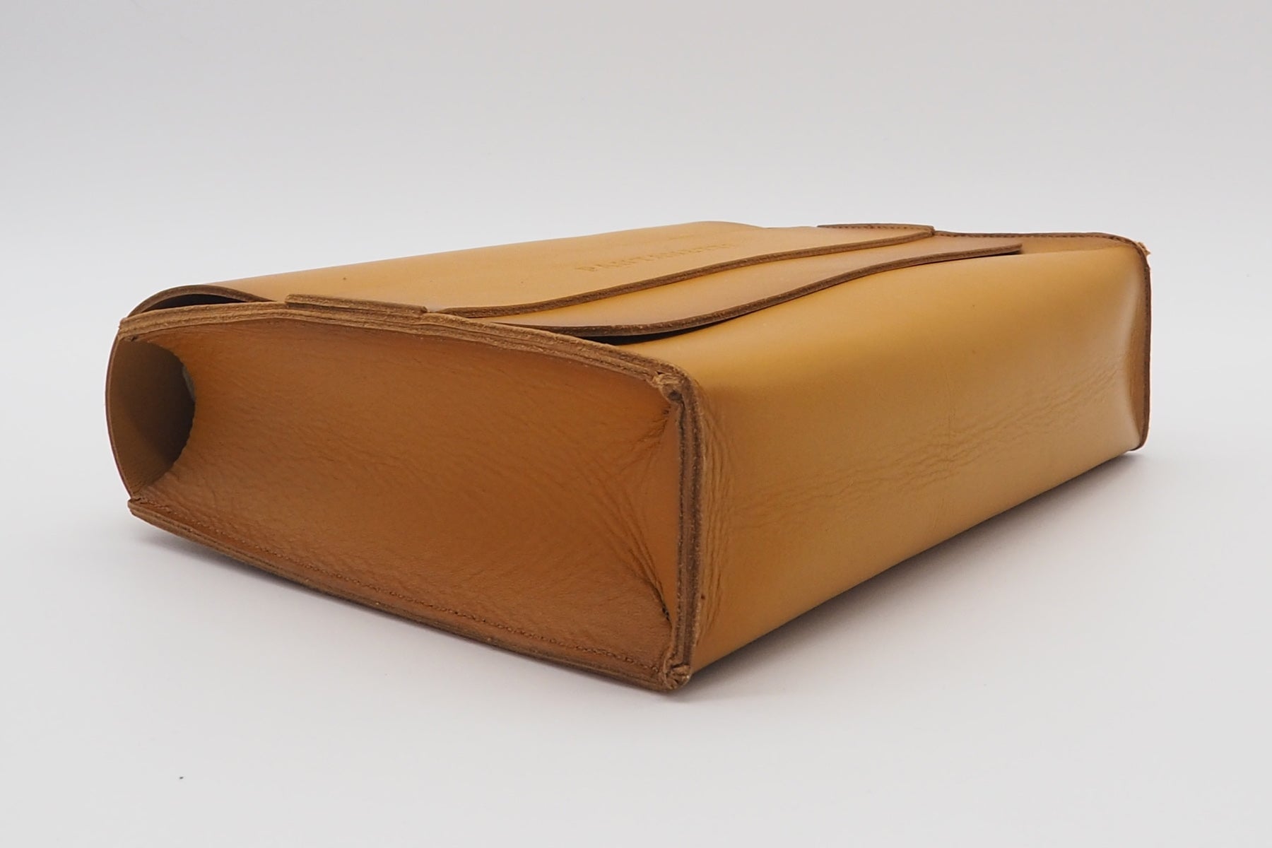 Schuhpflegeset in Clutchbag aus Leder in Gelb Tasche Clutches Pantanetti