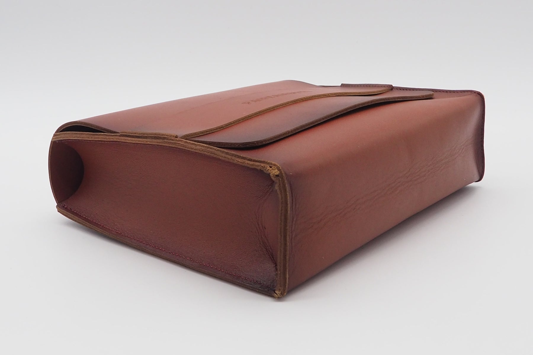 Schuhpflegeset in Clutchbag aus Leder in Rost Tasche Clutches Pantanetti