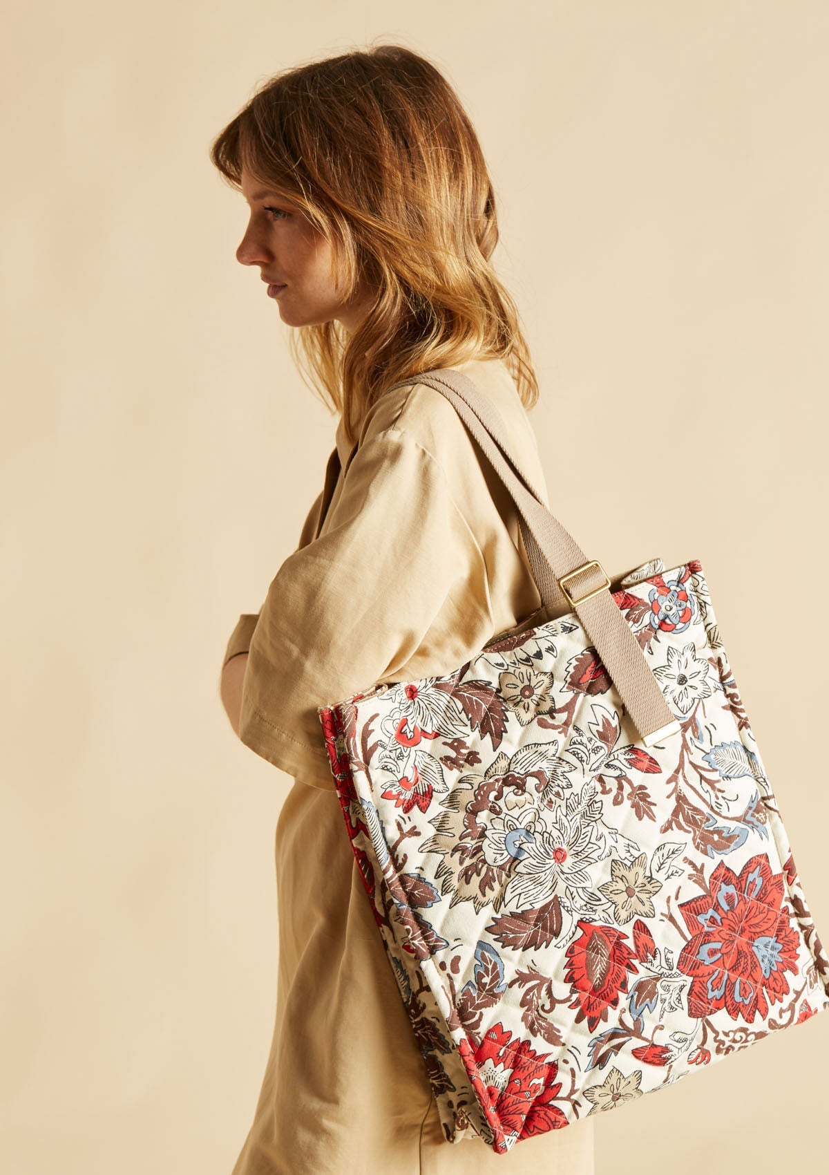 Schultertasche aus Baumwolle in Rot Taschen Crossbody & Schultertaschen Inoui E.