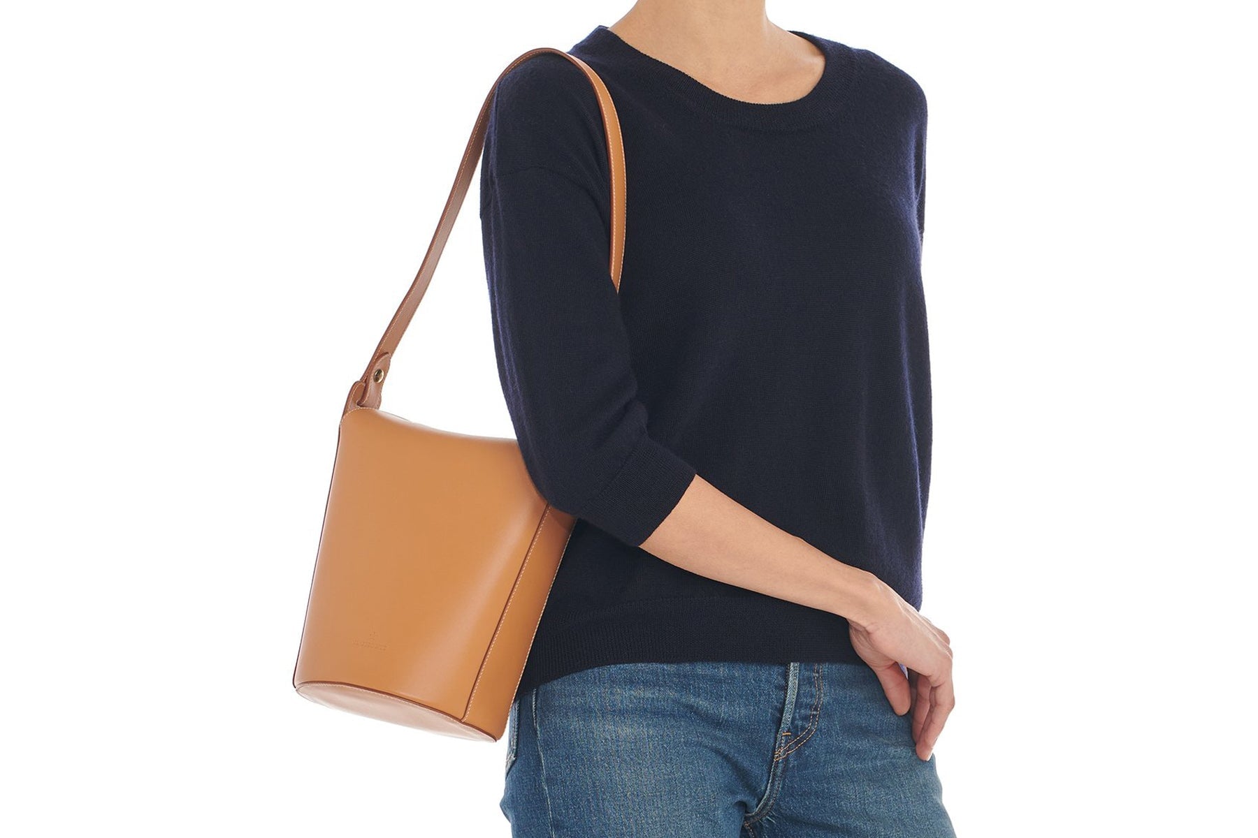 Schultertasche aus Leder in Natur - BBU027 Taschen Crossbody & Schultertaschen Il Bisonte