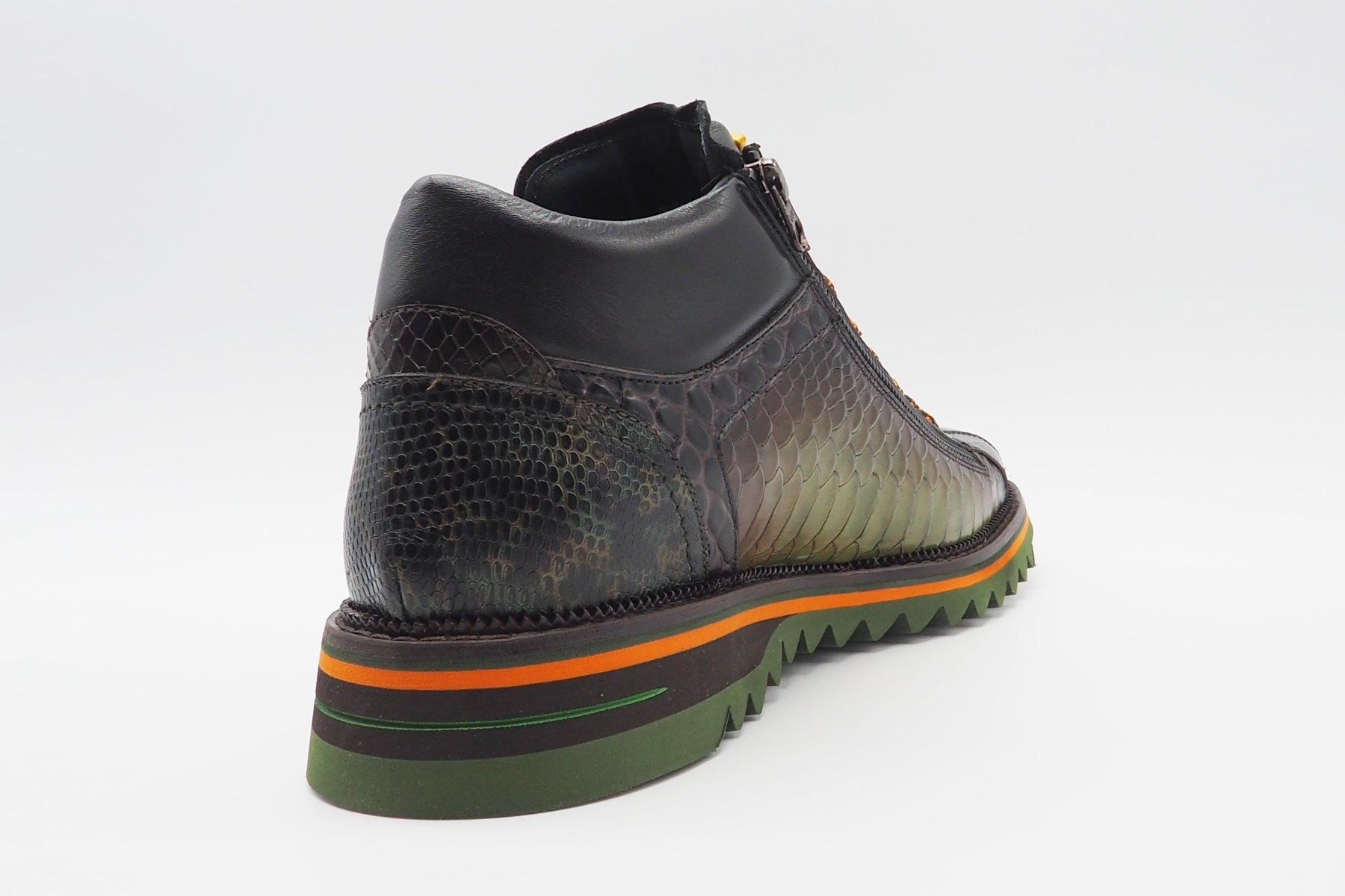 Sportiver Herren Hightop-Sneaker aus bedrucktem Leder in Multicolor Herren Sneaker Lorenzi