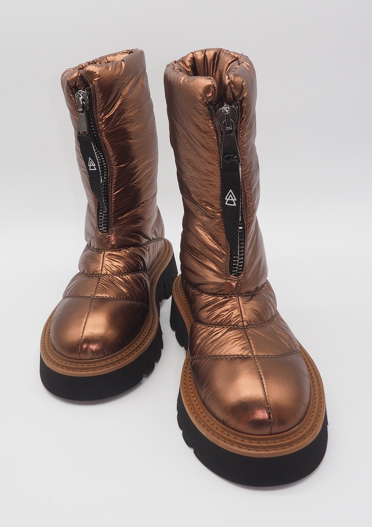 Winterliche Damen Pillow Ankle Boots aus Nylon in Bronze Damen Boots Elena Iachi