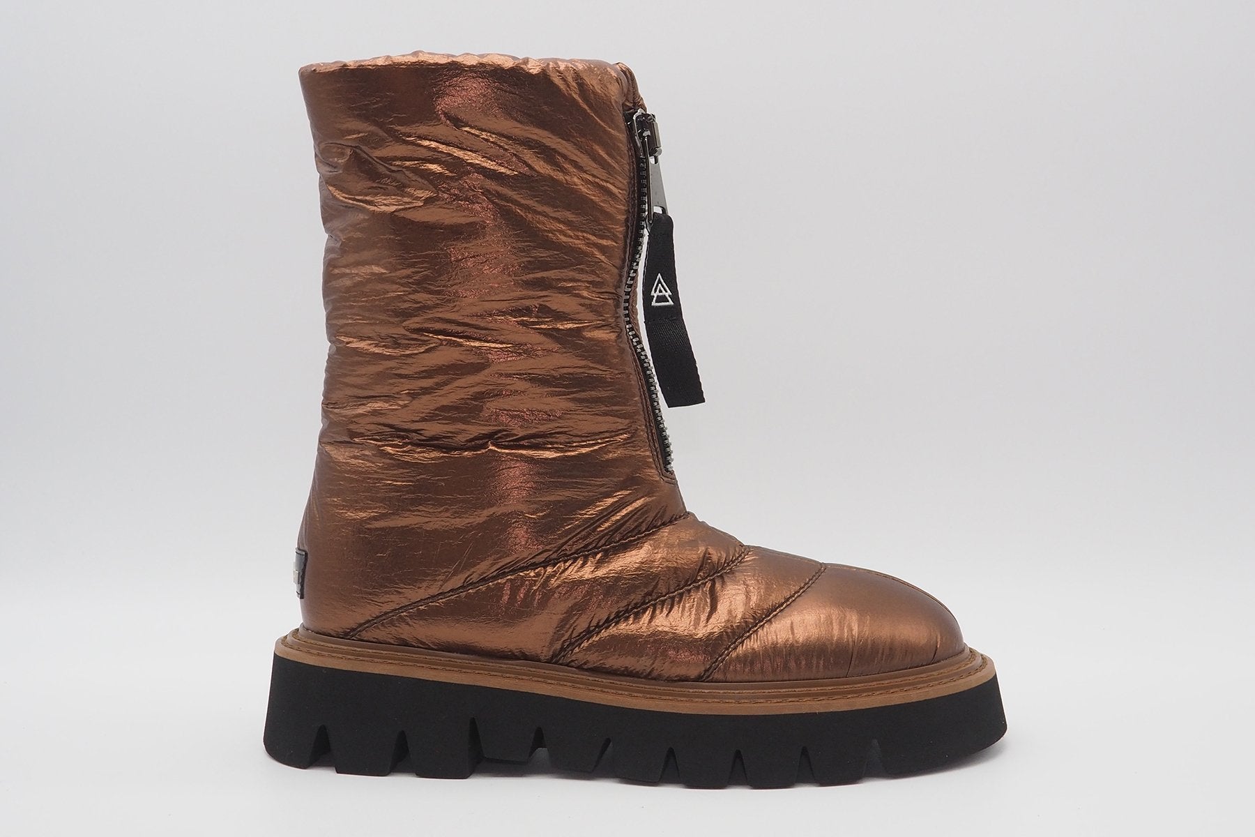 Winterliche Damen Pillow Ankle Boots aus Nylon in Bronze Damen Boots Elena Iachi