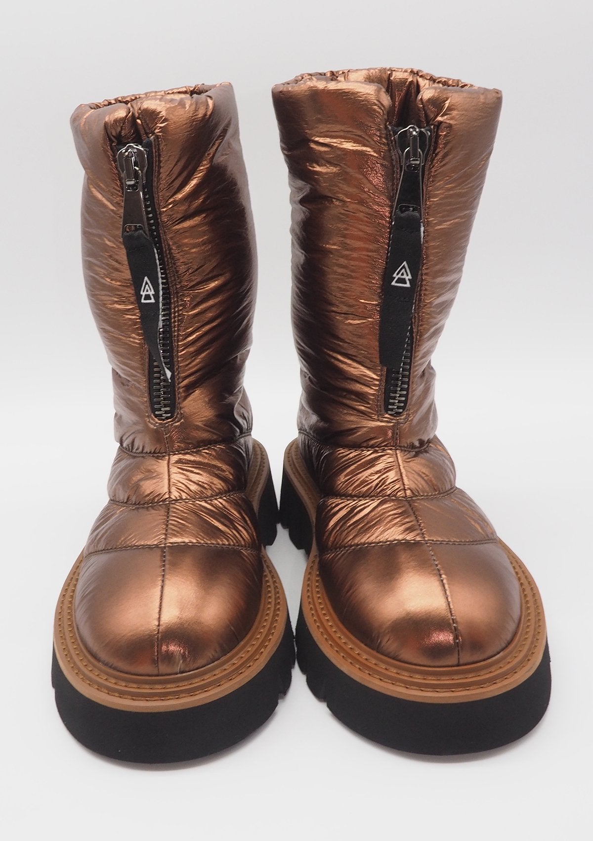 Winterliche Damen Pillow Ankle Boots aus Nylon in Bronze Damen Boots Elena Iachi