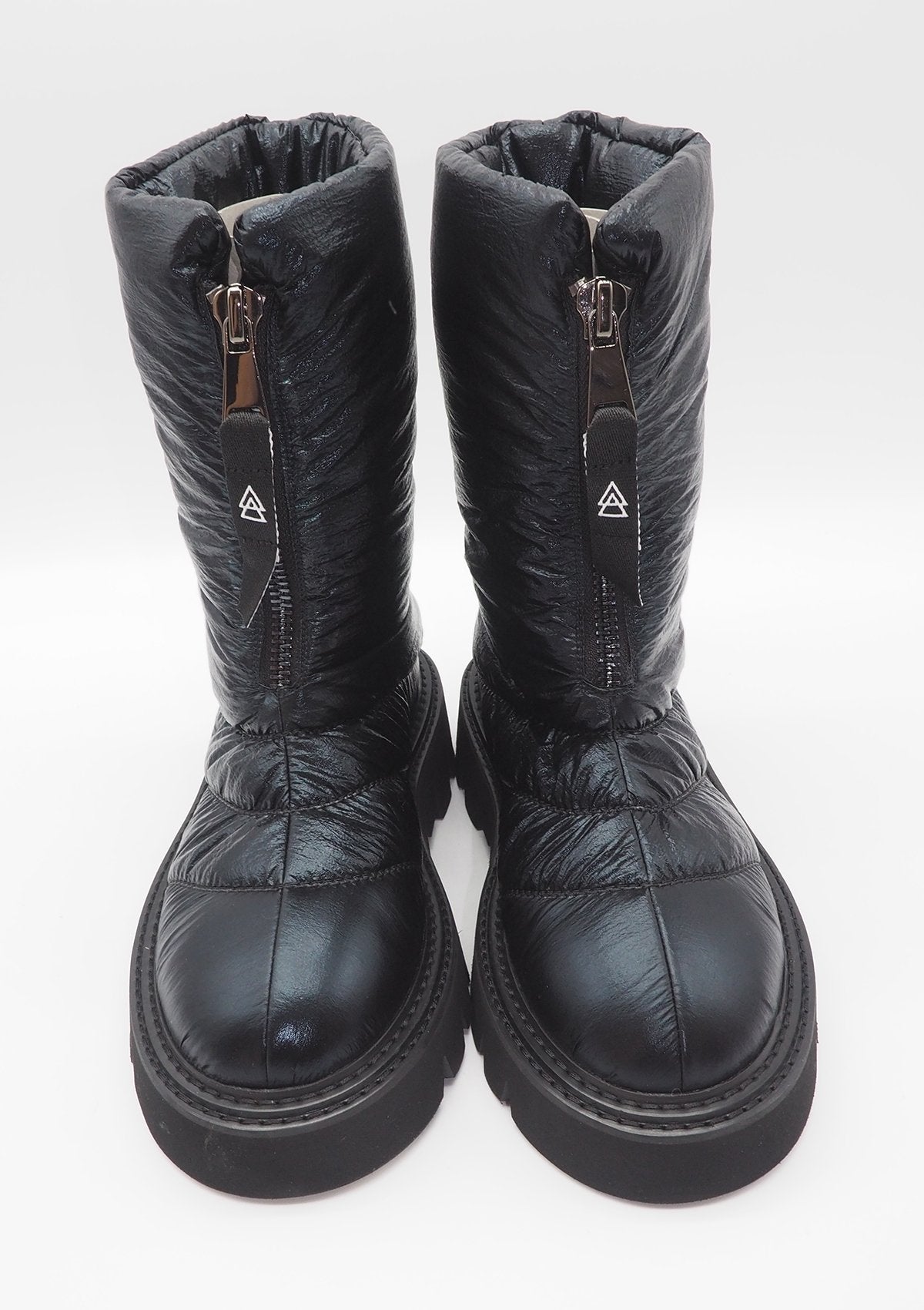 Winterliche Damen Pillow Ankle Boots aus Nylon in Schwarz Damen Boots Elena Iachi