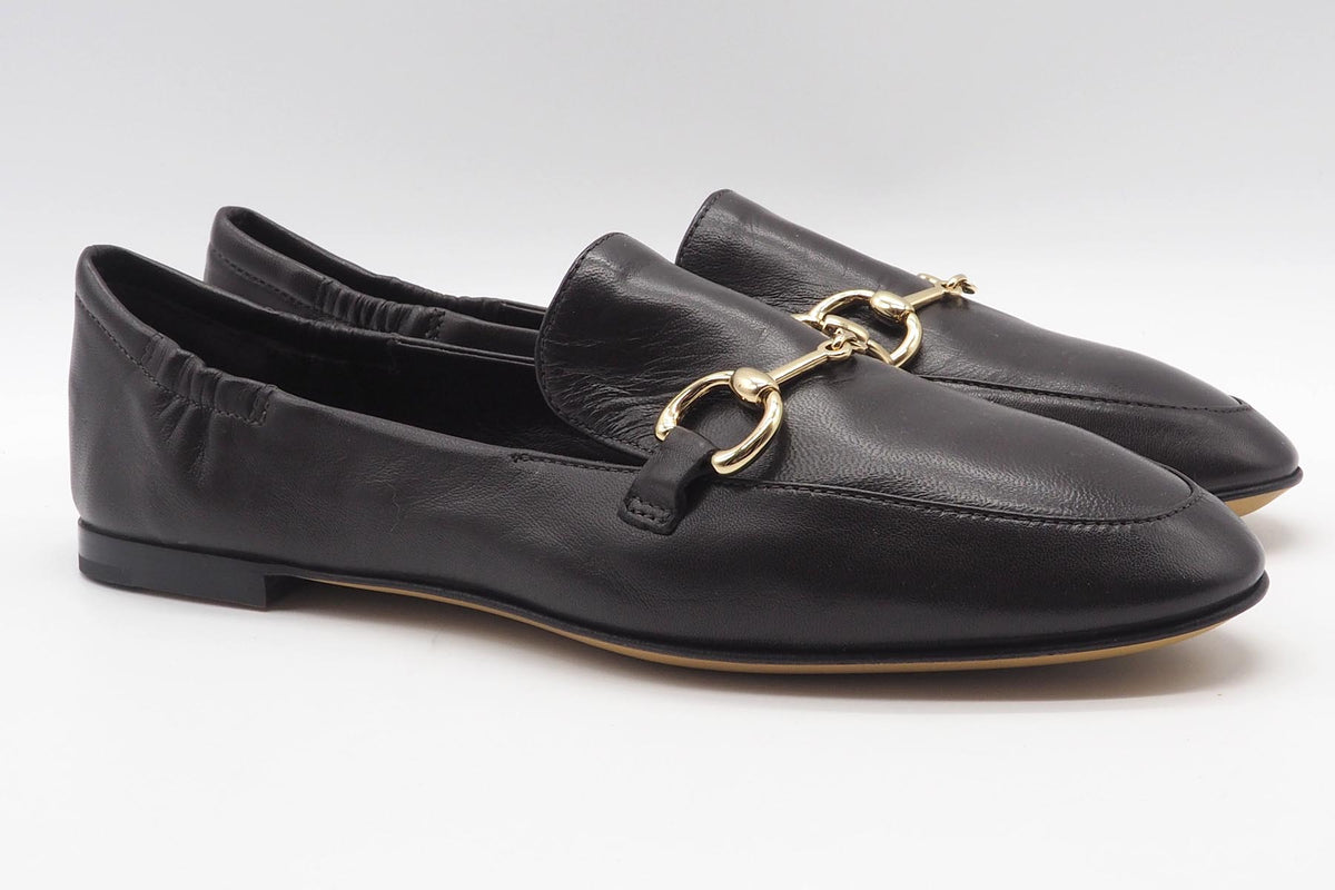 Damen Loafer aus handschuhweichem Leder in Dunkelbraun - mit "Horesebit" Schnalle