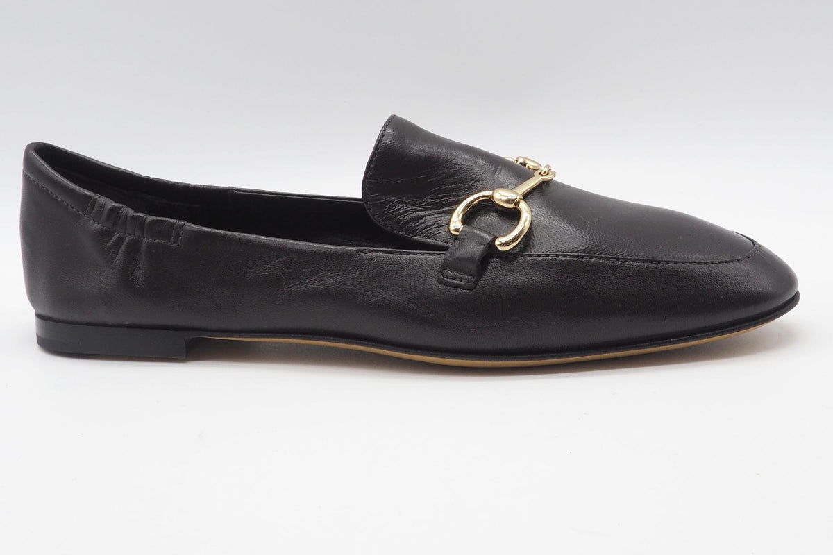 Damen Loafer aus handschuhweichem Leder in Dunkelbraun - mit "Horesebit" Schnalle