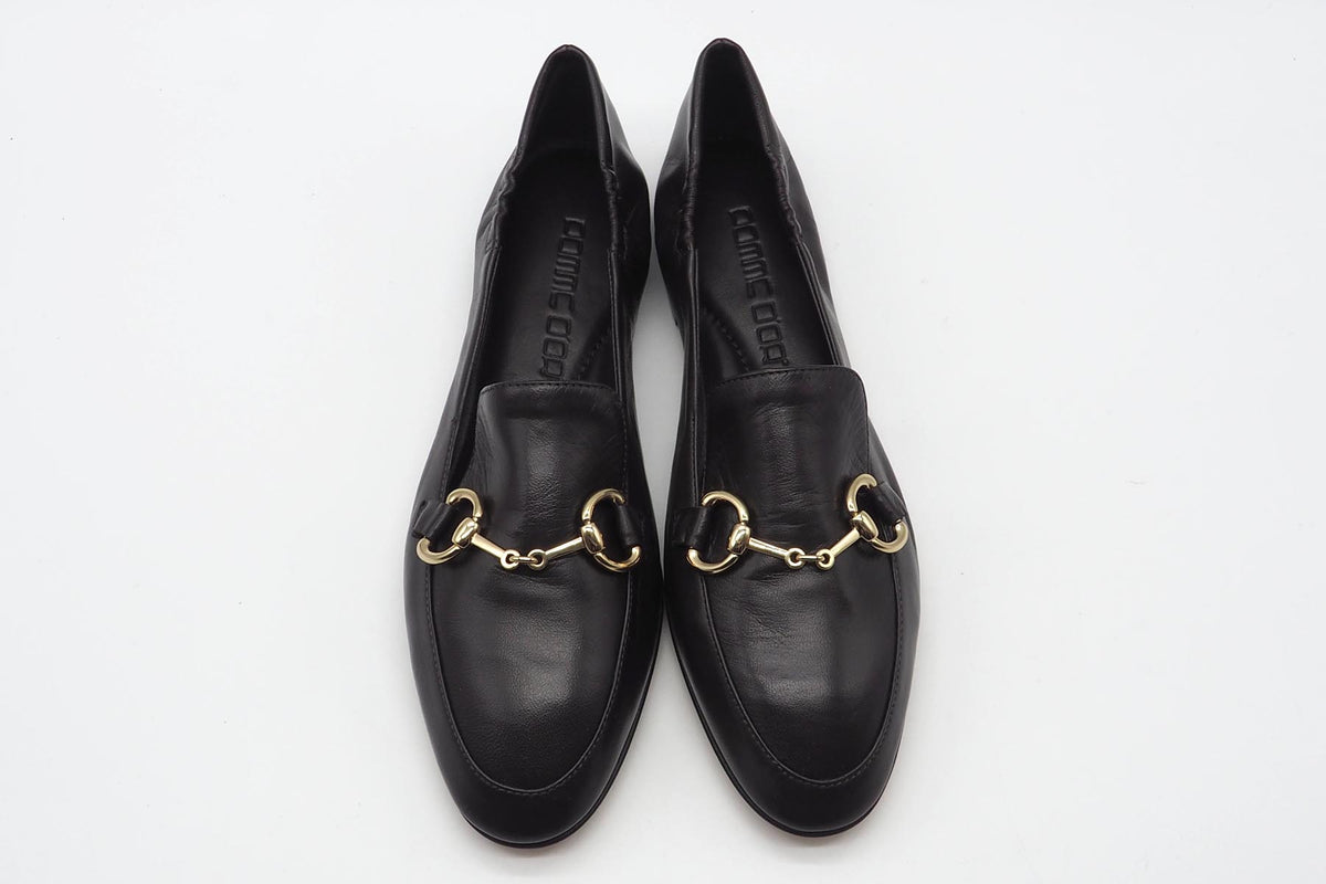 Damen Loafer aus handschuhweichem Leder in Dunkelbraun - mit "Horesebit" Schnalle
