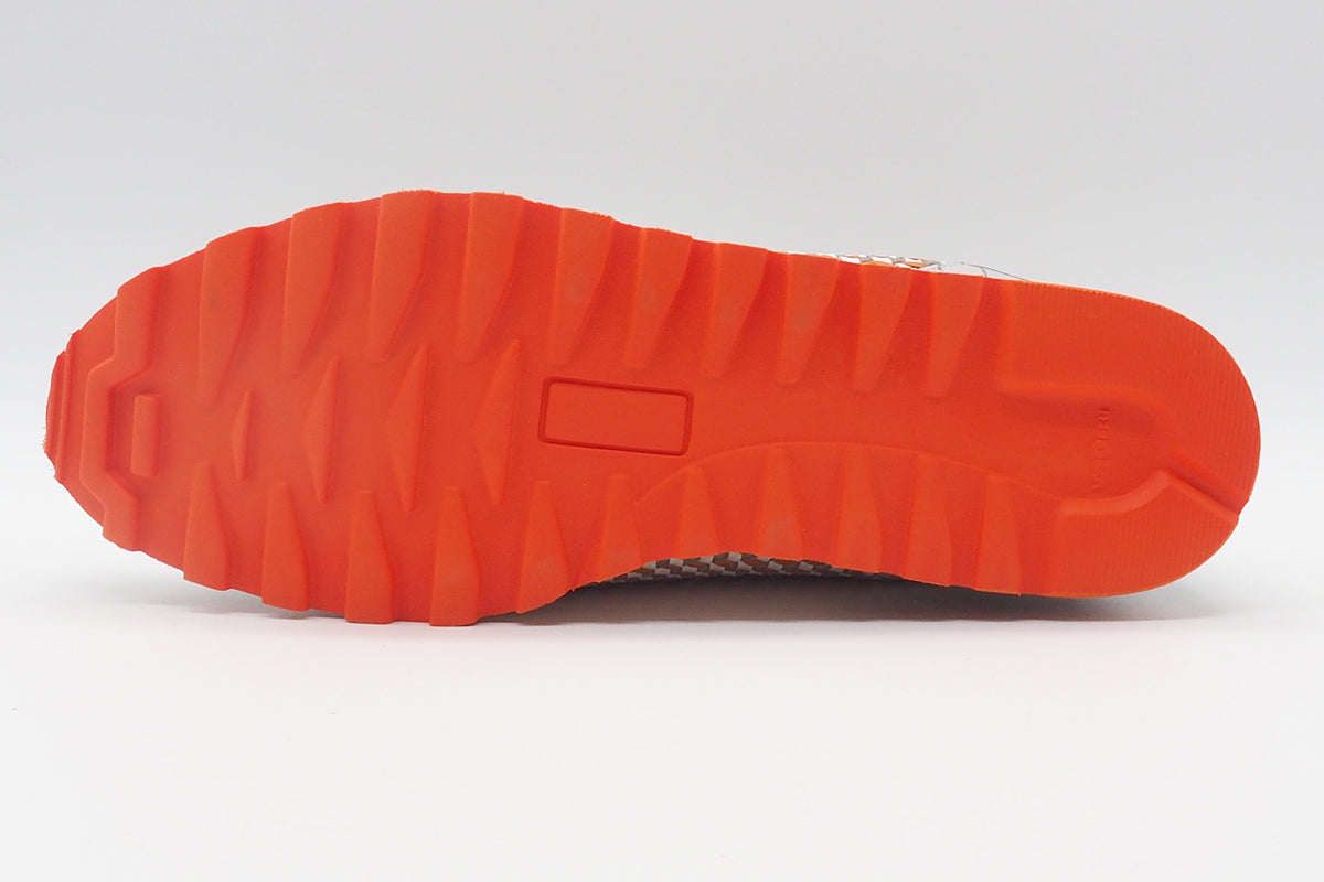 Herren Sneaker aus mehrfarbigem Leder & Hand geflochtenem Einsatz