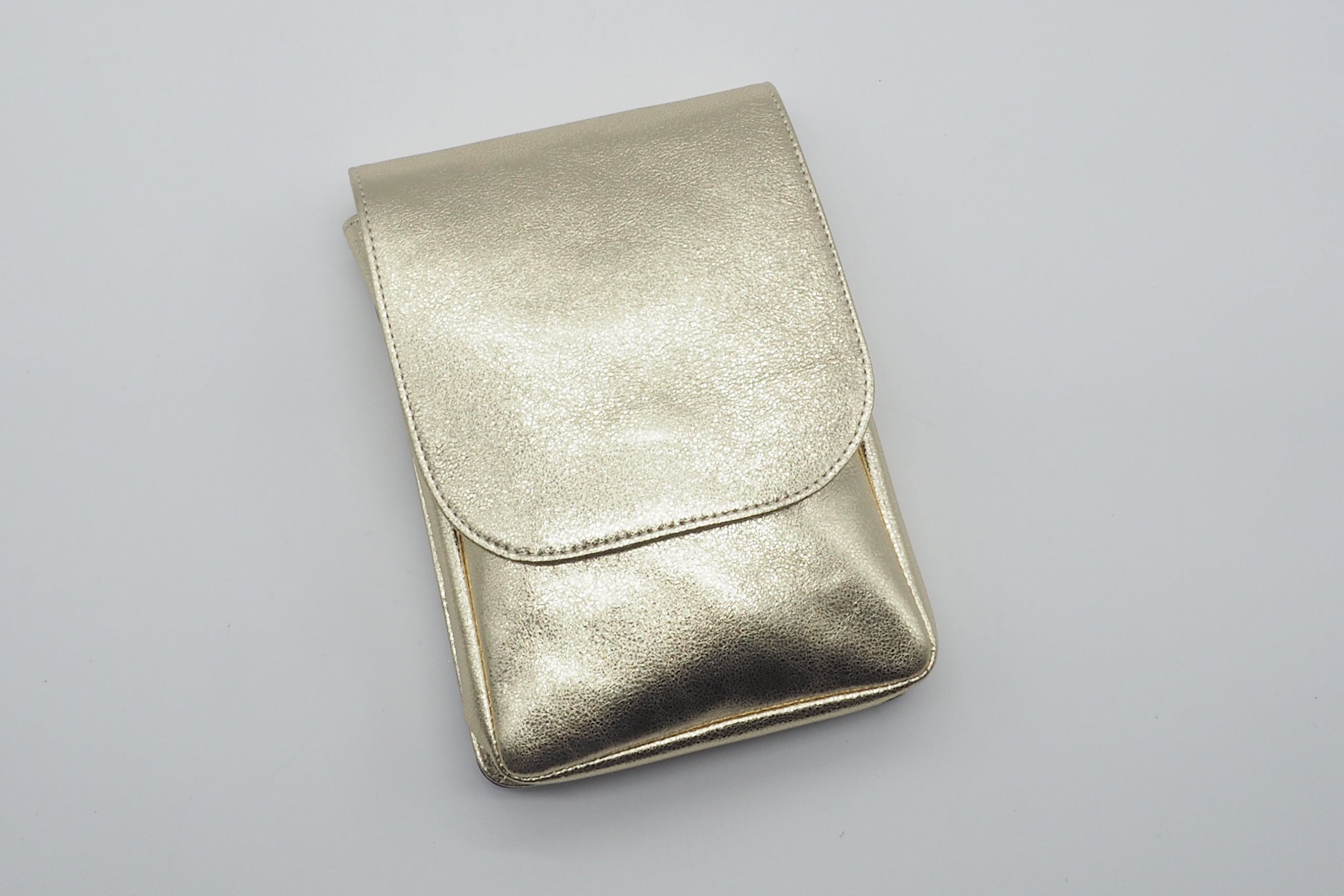 Damen Ballerina aus Metallicleder in Gold auf Naturkautschuksohle - Laius