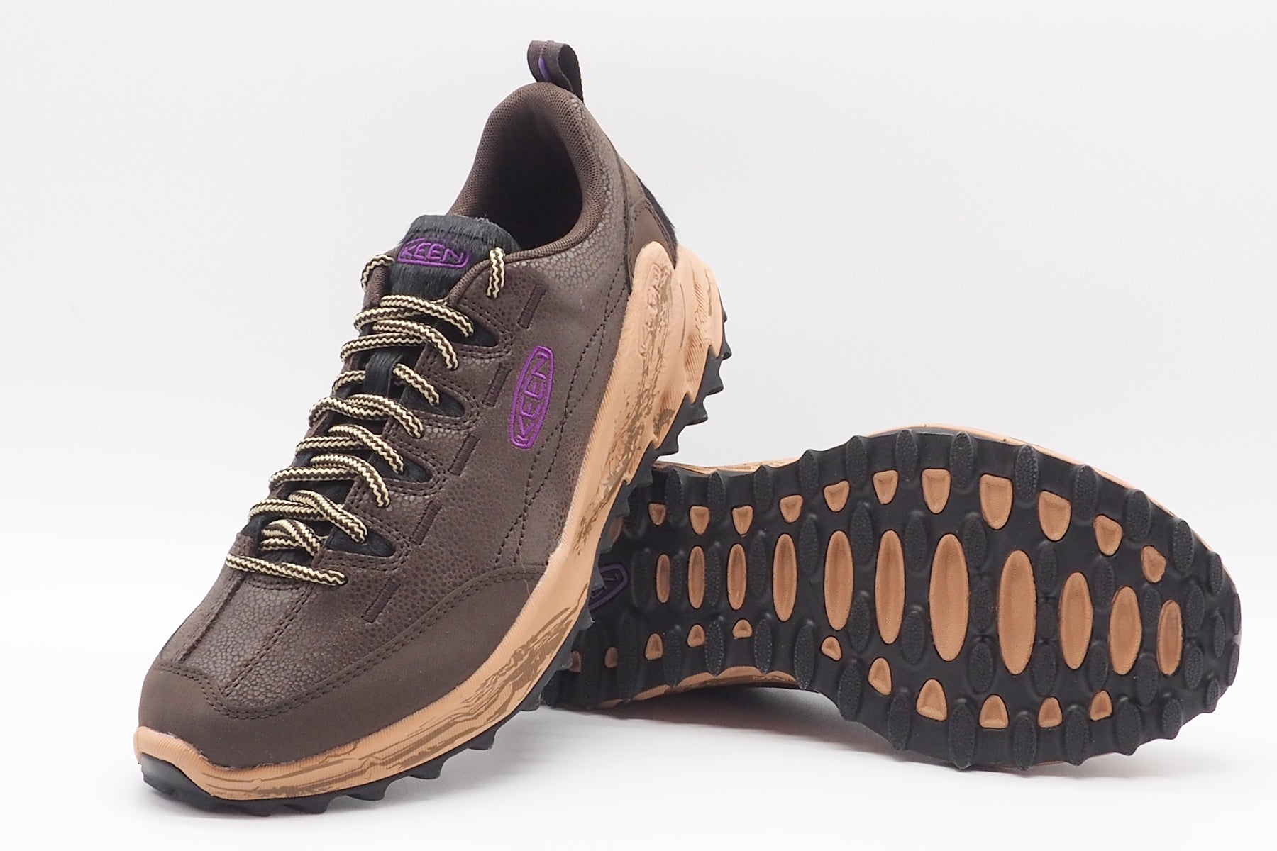Herren Outdoor Sneaker aus Leder in Braun mit Profilsohle - Jasper Zionic