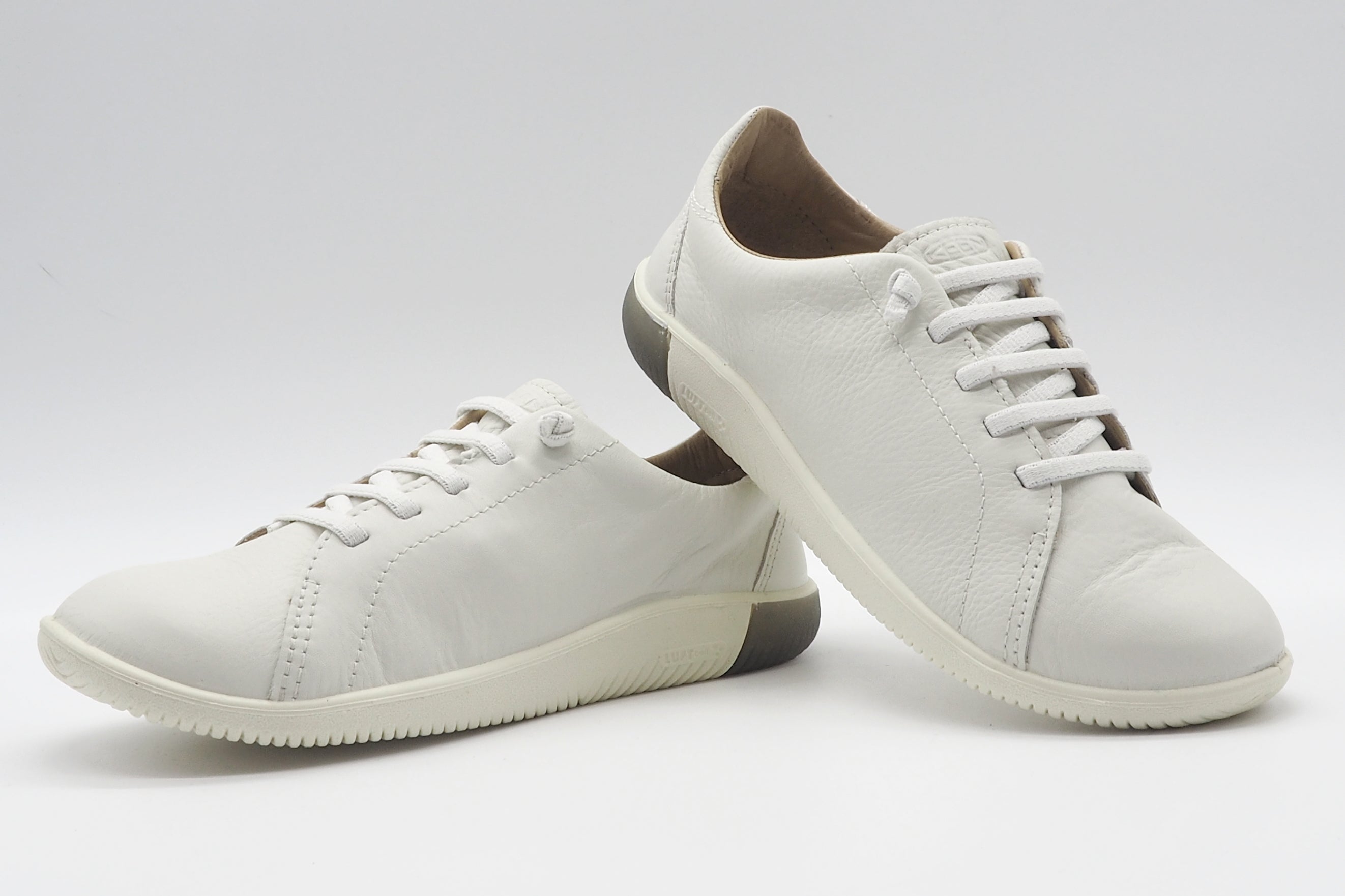 Barfussslipper in Leder mit verstellbaren Bandagen - Offwhite Damen Sneaker Keen 