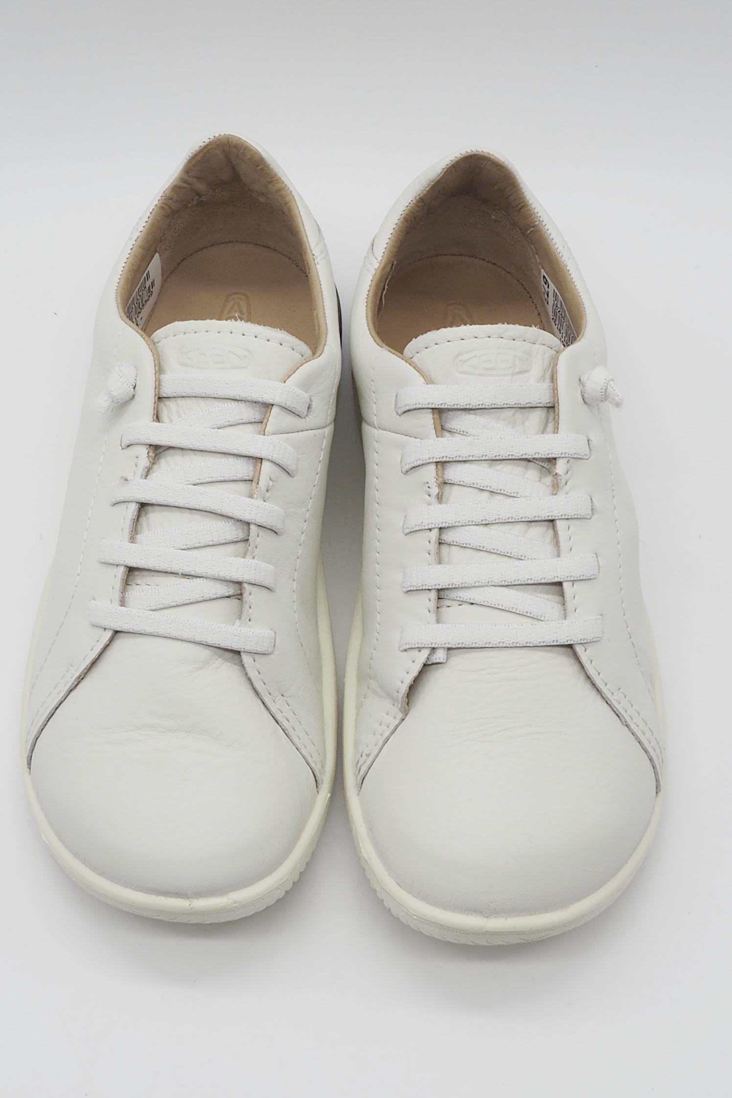 Barfussslipper in Leder mit verstellbaren Bandagen - Offwhite Damen Sneaker Keen 
