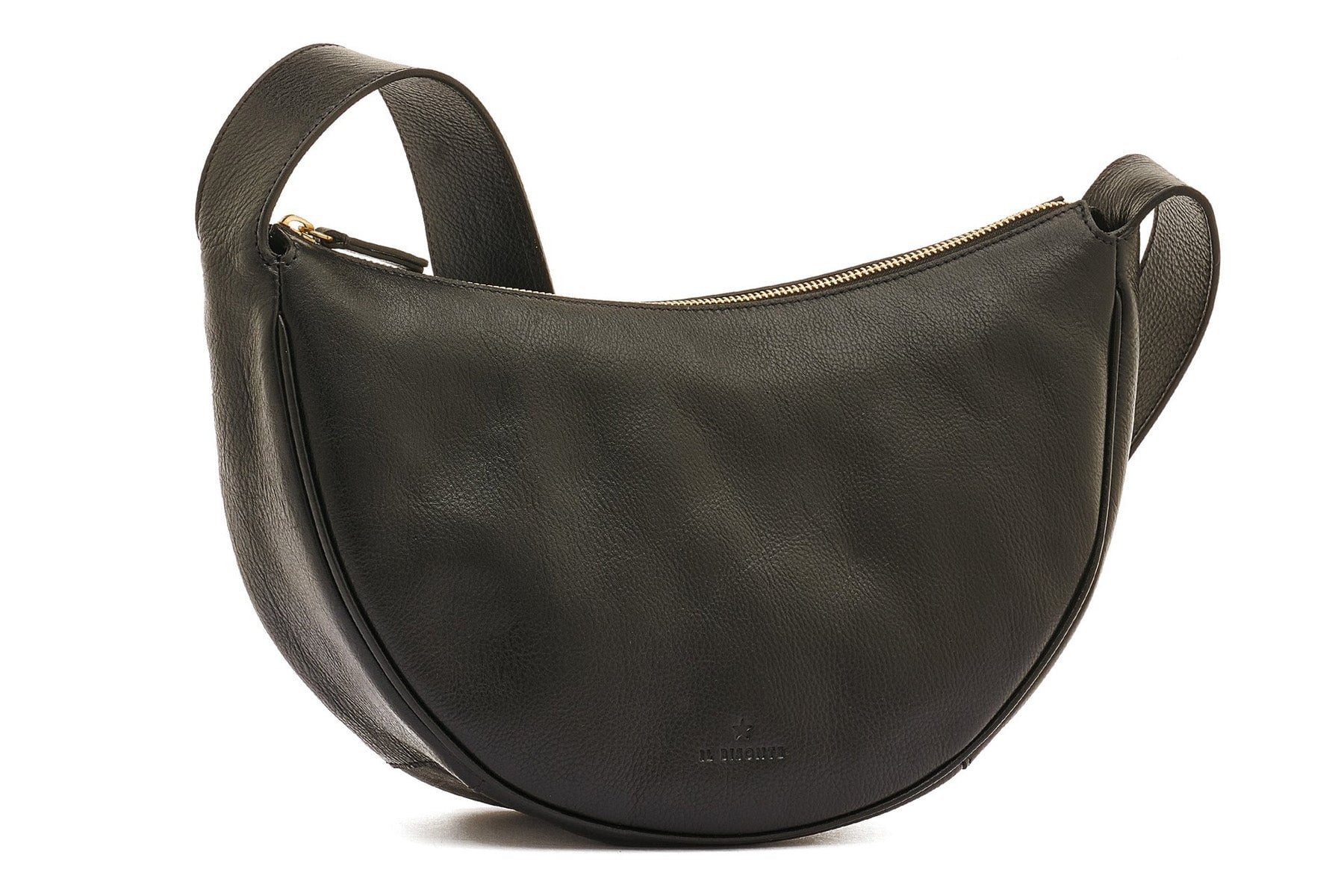 Bodybag Umhängetasche aus Leder in Schwarz - Hobo Oliveta Taschen Crossbody & Schultertasche Il Bisonte 