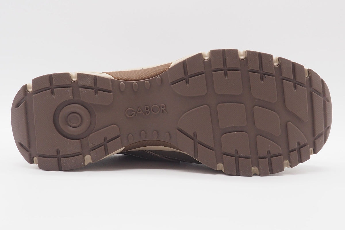 Cooler Damen Sneaker aus Veloursleder & Mesh in Braun, Bronze & Rost Damen Sneaker Gabor 