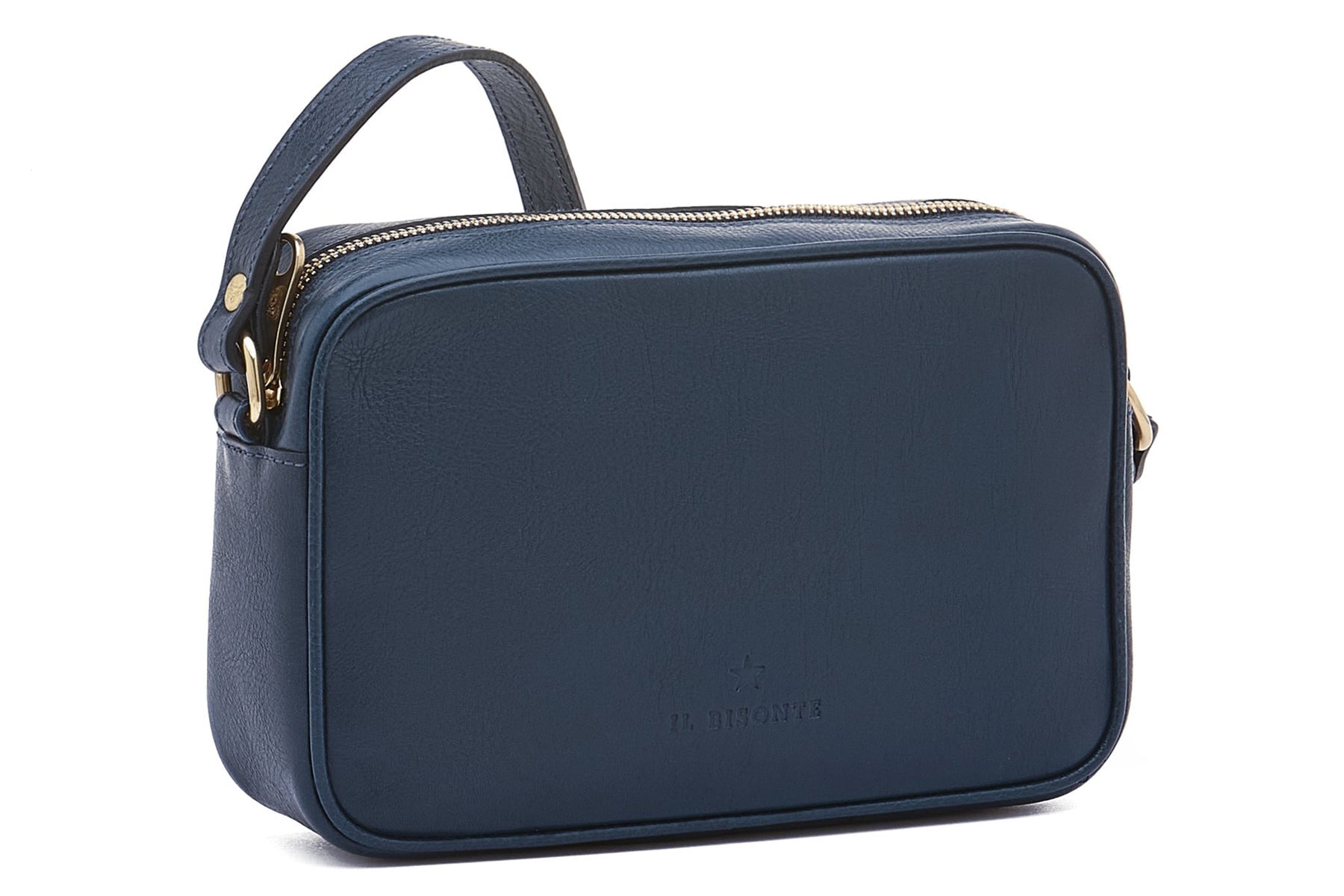 Crossbody-Tasche aus Leder in Blau Taschen Crossbody & Schultertaschen Il Bisonte 