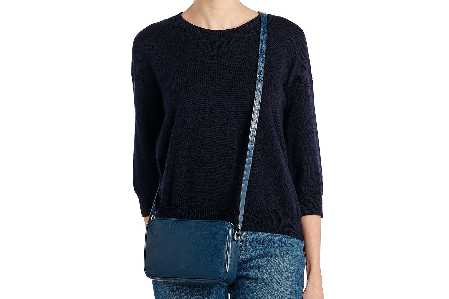 Crossbody-Tasche aus Leder in Blau Taschen Crossbody & Schultertaschen Il Bisonte 