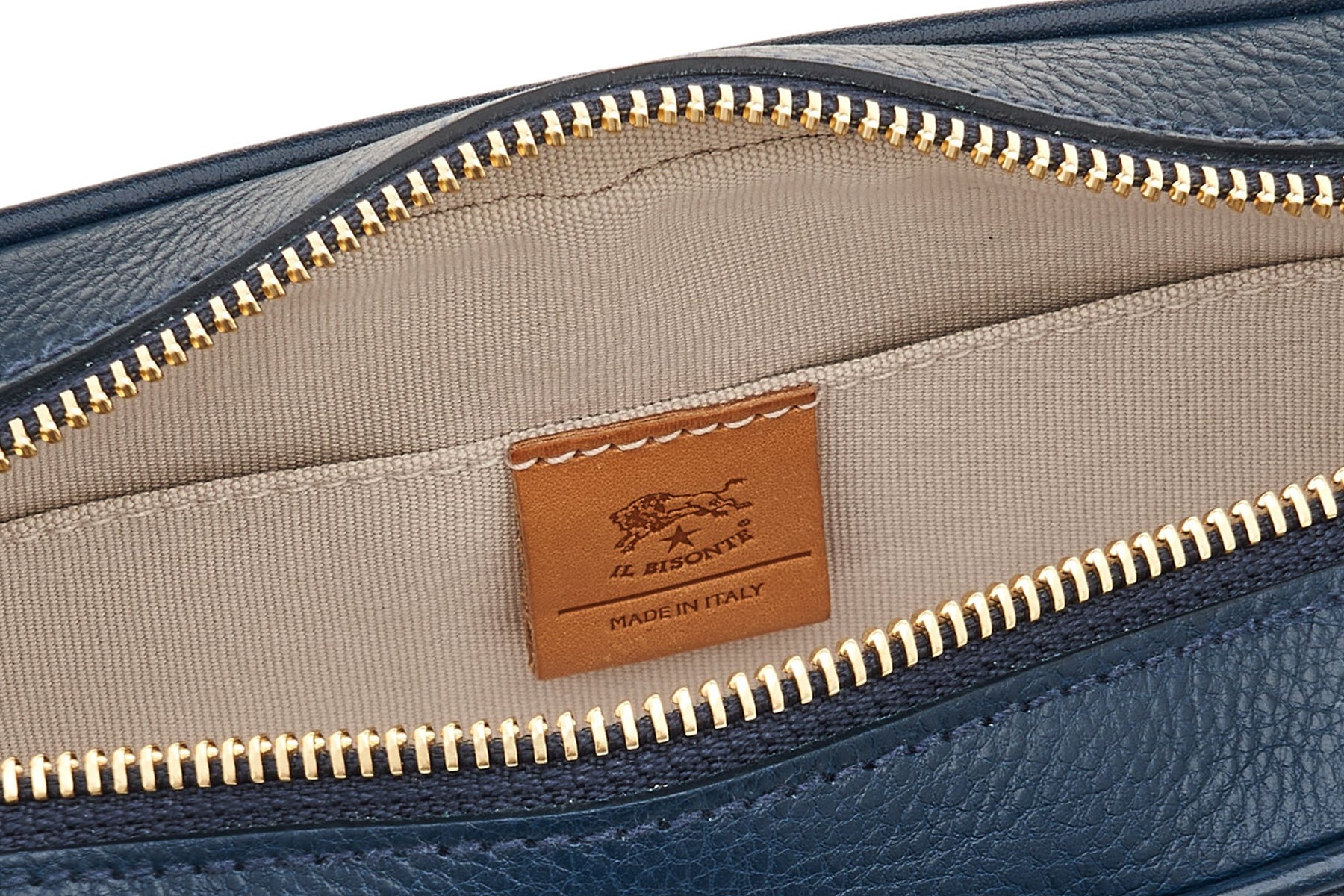 Crossbody-Tasche aus Leder in Blau Taschen Crossbody & Schultertaschen Il Bisonte 