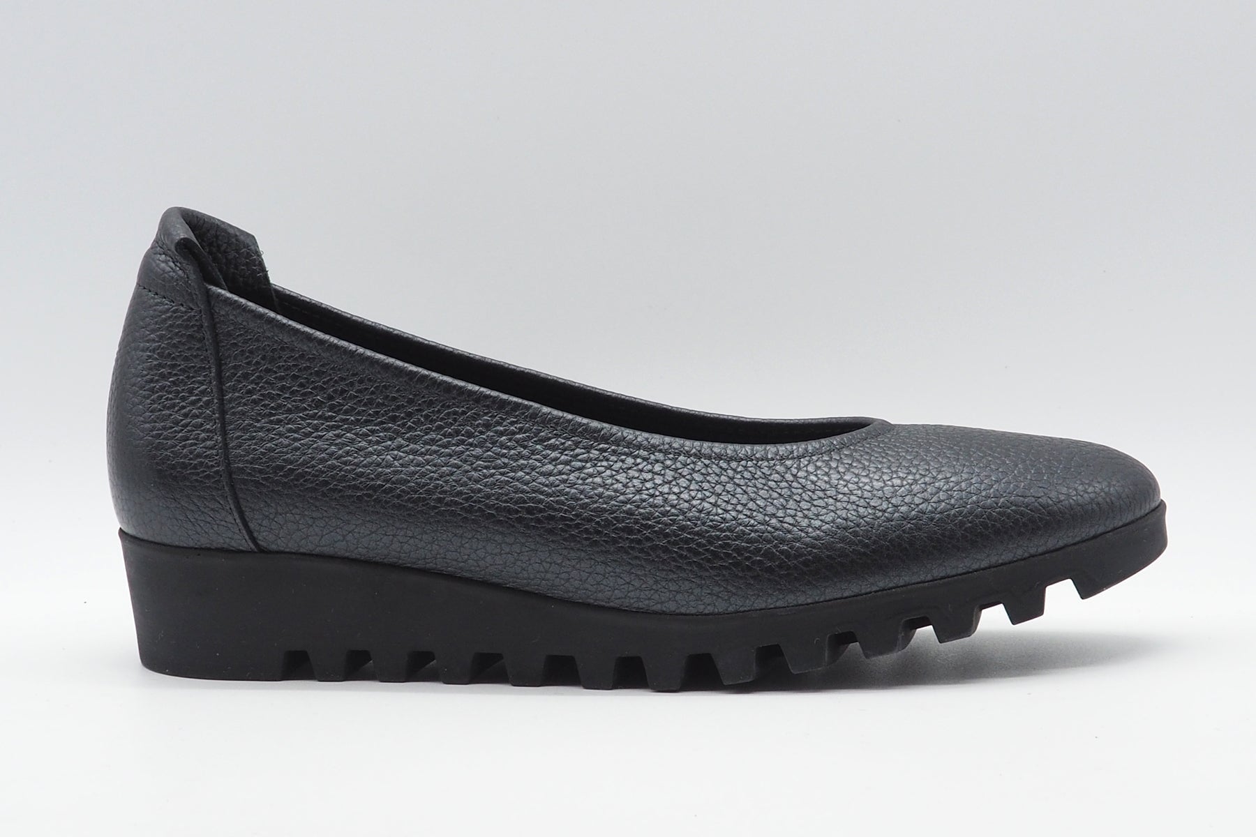 Damen Ballerinas aus Glattleder in Anthrazit - Lomiss Damen Ballerinas Arche 