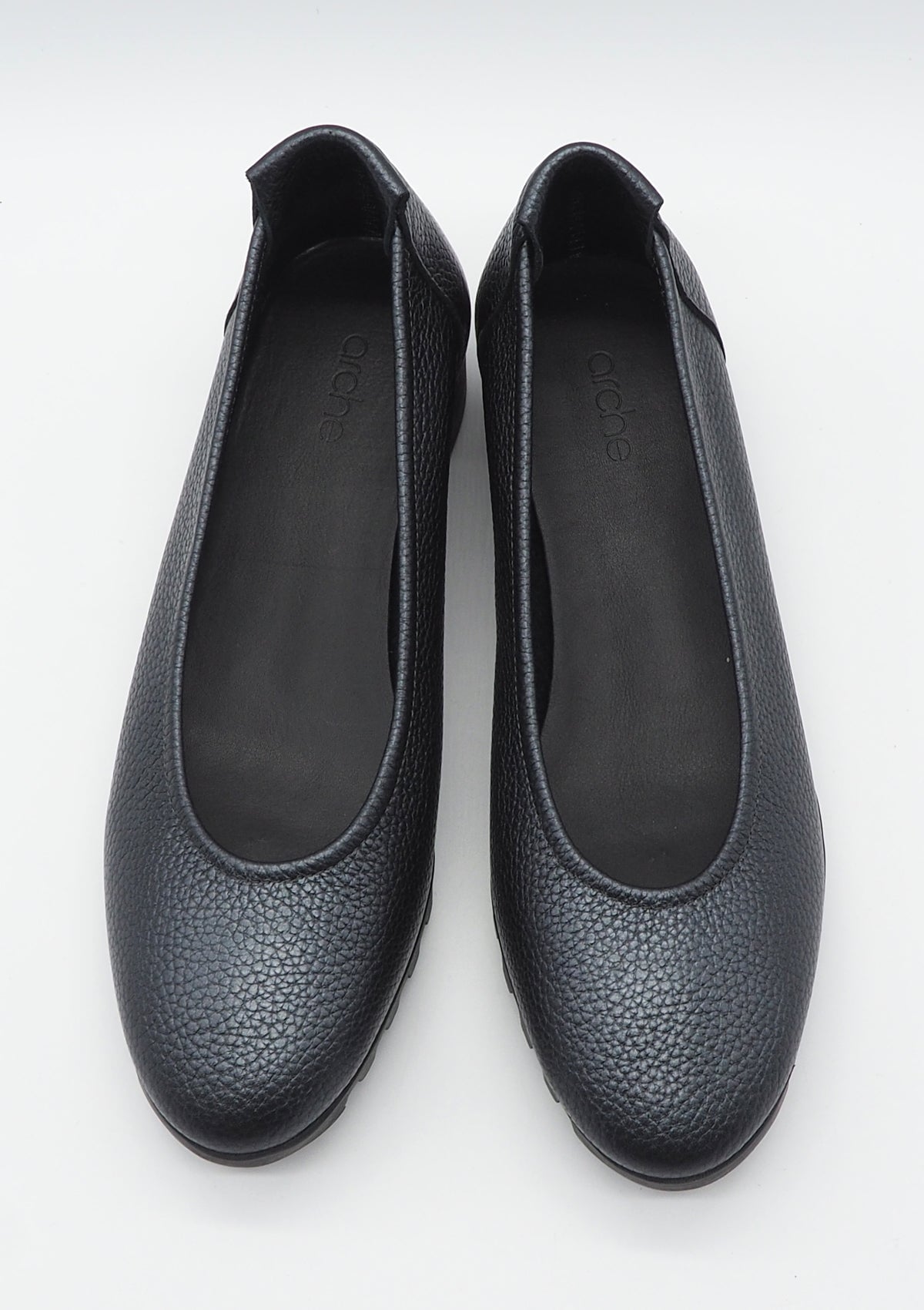 Damen Ballerinas aus Glattleder in Anthrazit - Lomiss Damen Ballerinas Arche 