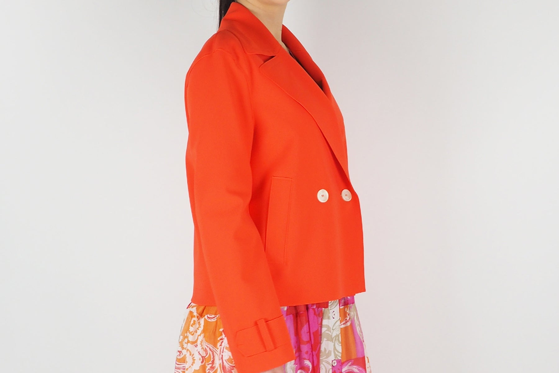 Damen Blazer aus Polyester & Elastan in Orange Damen Blazer Harris Wharf London 