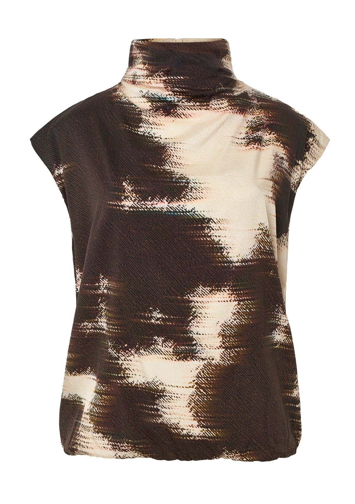 Damen Bluse aus Seide im Animal Print - Braunschattierungen Damen Kleid Psophia 