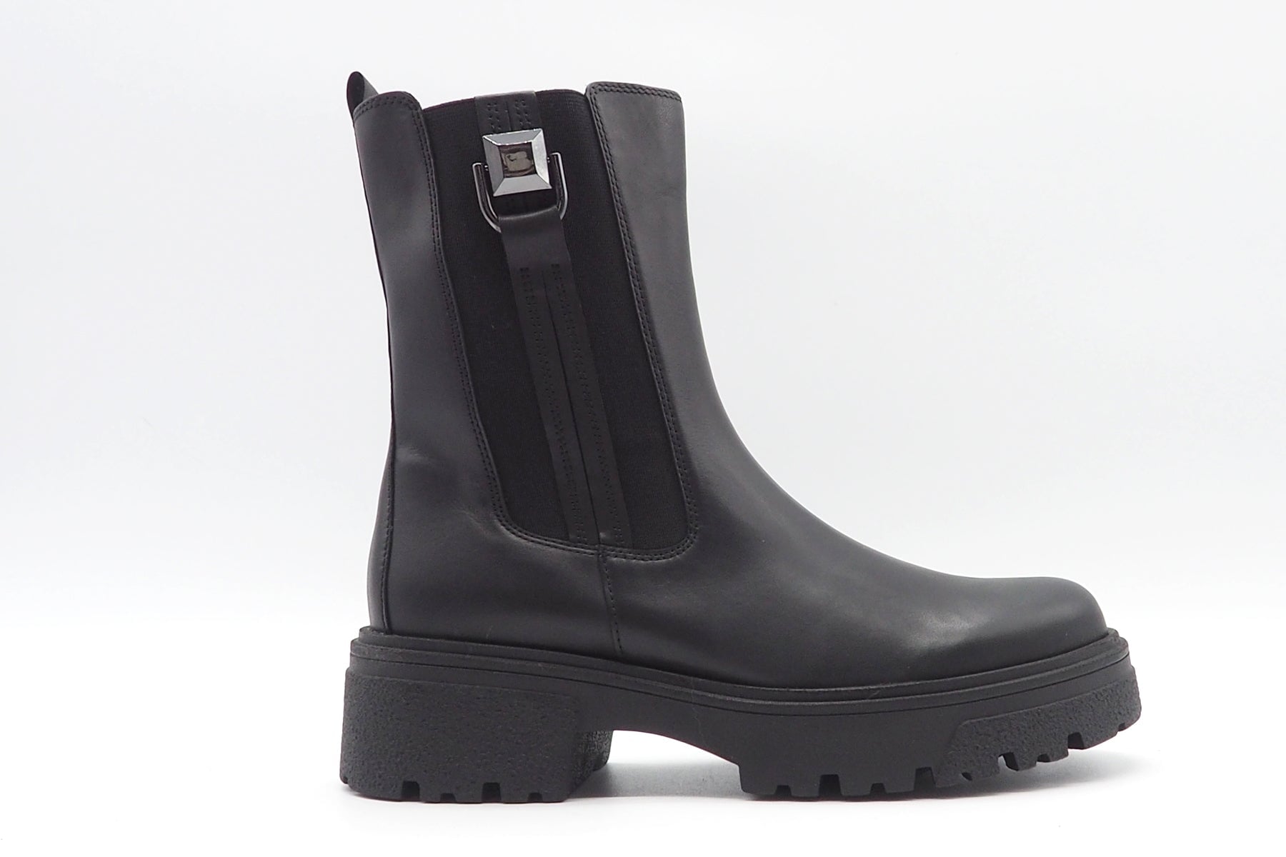 Damen Boot aus Leder in Schwarz auf Profilsohle - Absatz 4,5 cm Damen Boots & Booties Gabor 