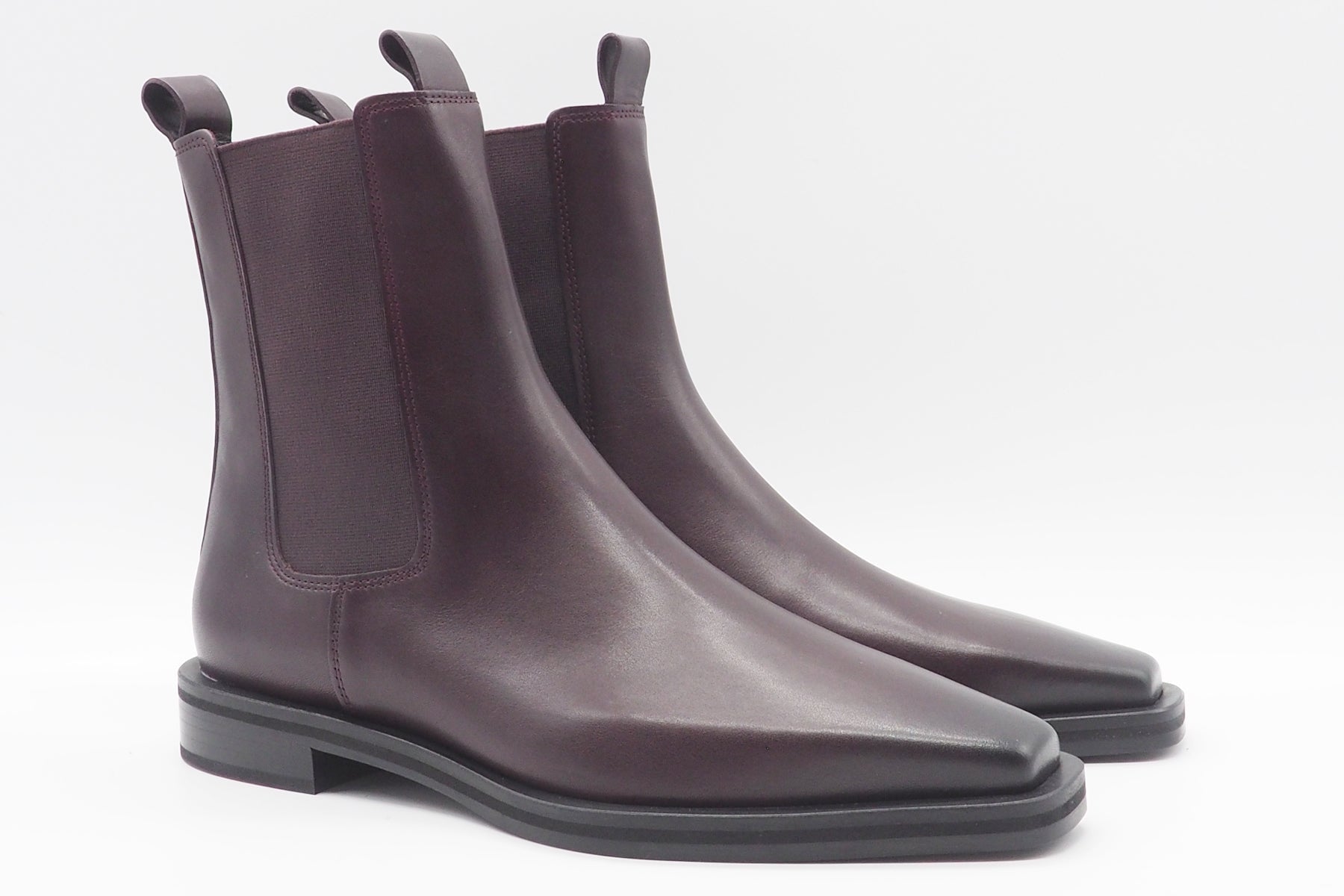 Damen Chelsea Stiefelette aus Leder in Bordeaux - Karreform Damen Stiefeletten Kennel & Schmenger 